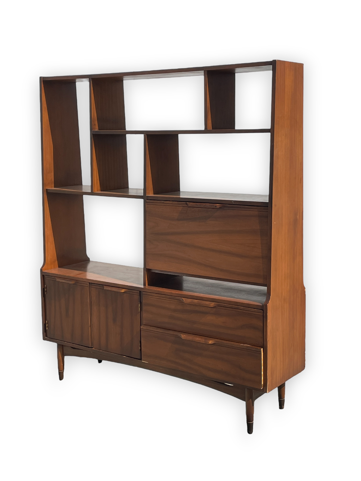 MID-CENTURY MODERN BOOKCASE CABINET: