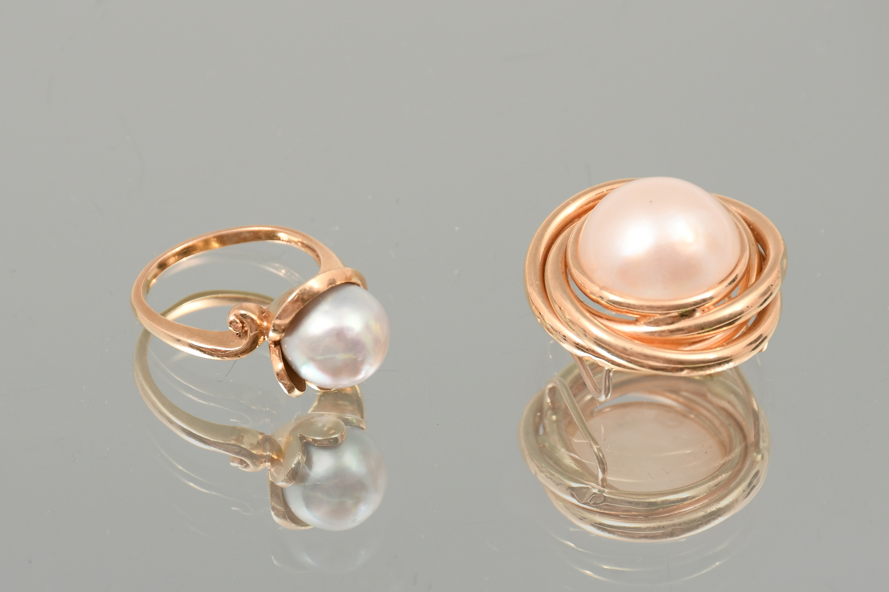 2PC PEARL JEWELRY LOT: 1) Pearl