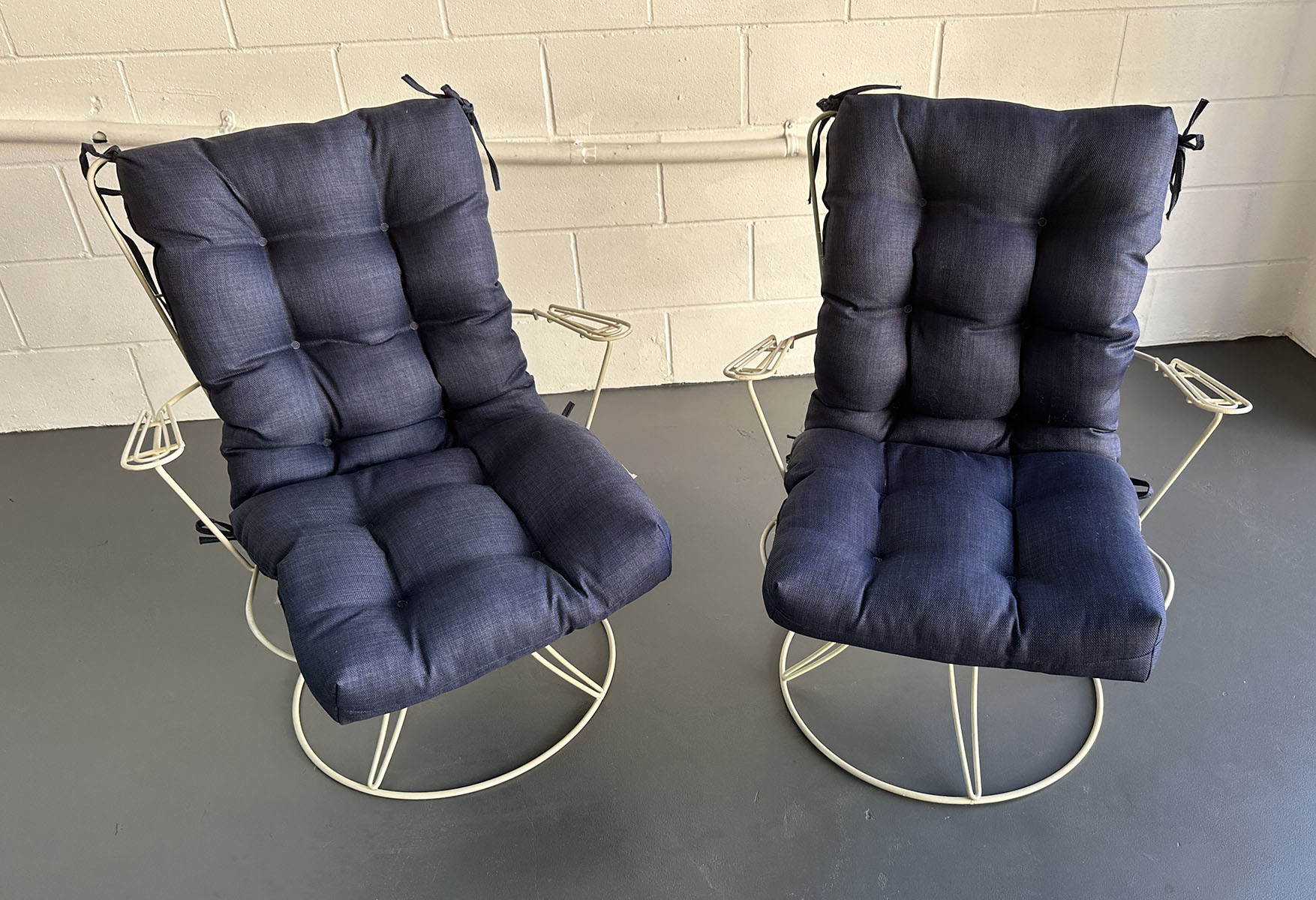 PAIR MID-CENTURY HOMECREST SWIVELING