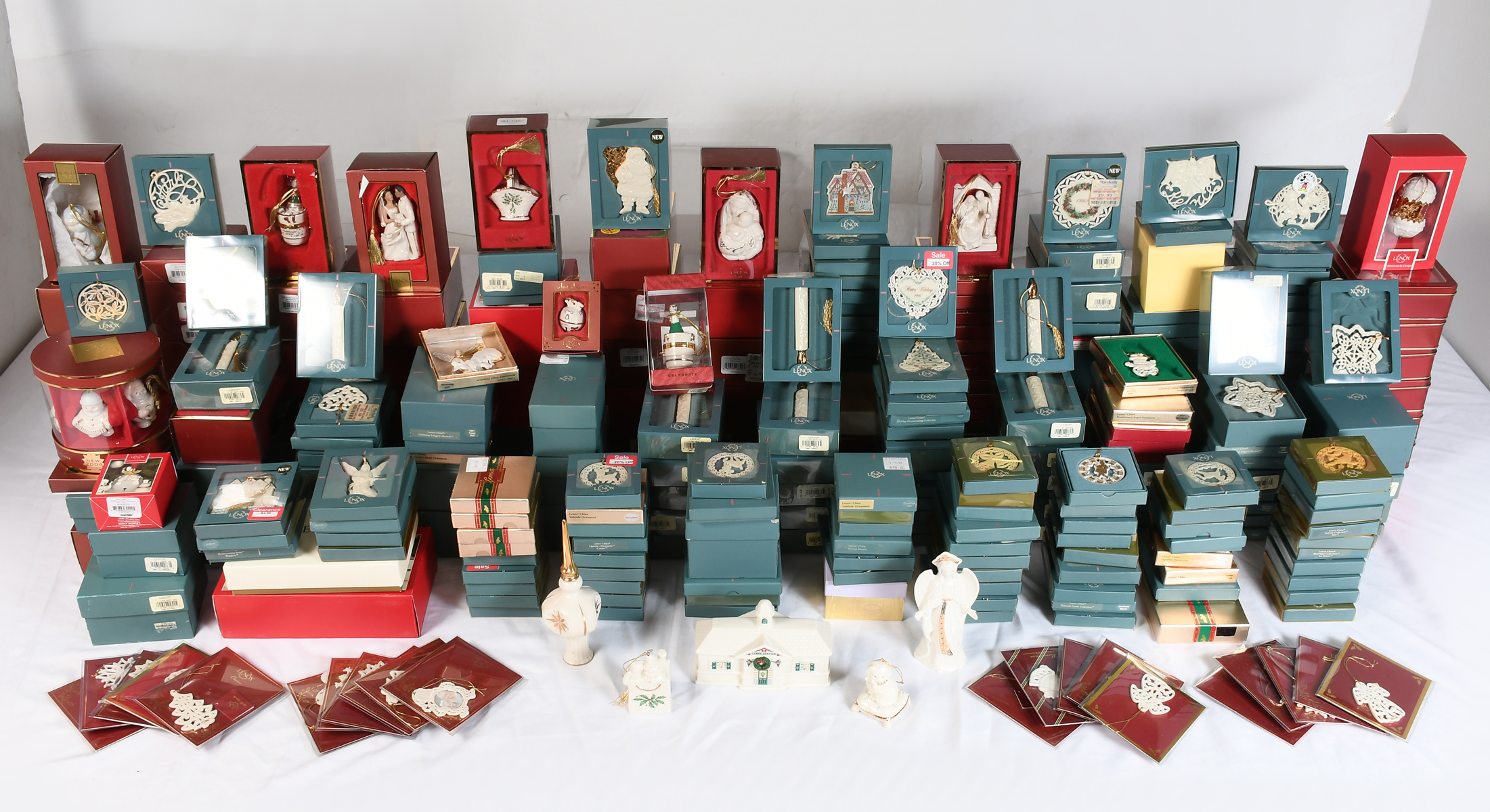 MASSIVE LENOX CHRISTMAS ORNAMENT COLLECTION: