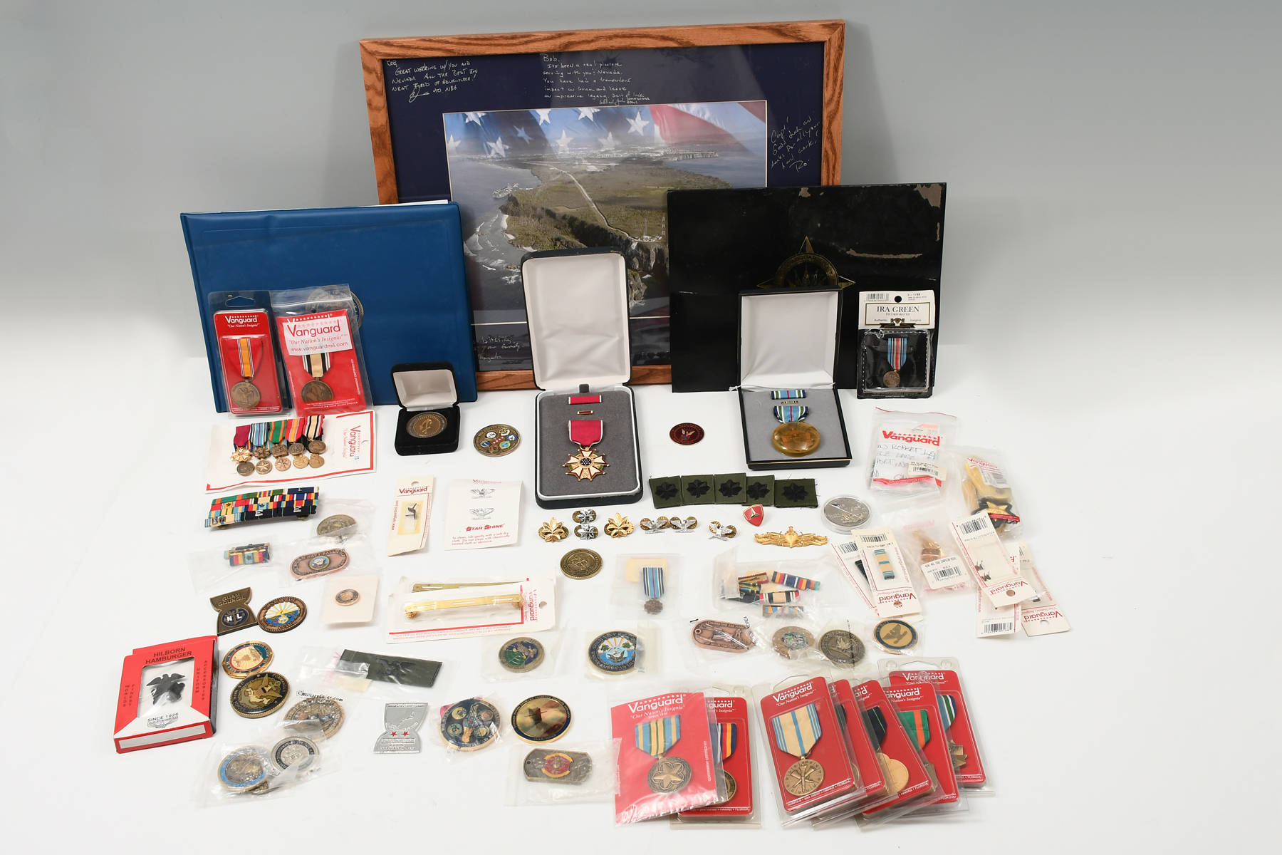 COLLECTION OF MILITARY MEDALS, COINS,