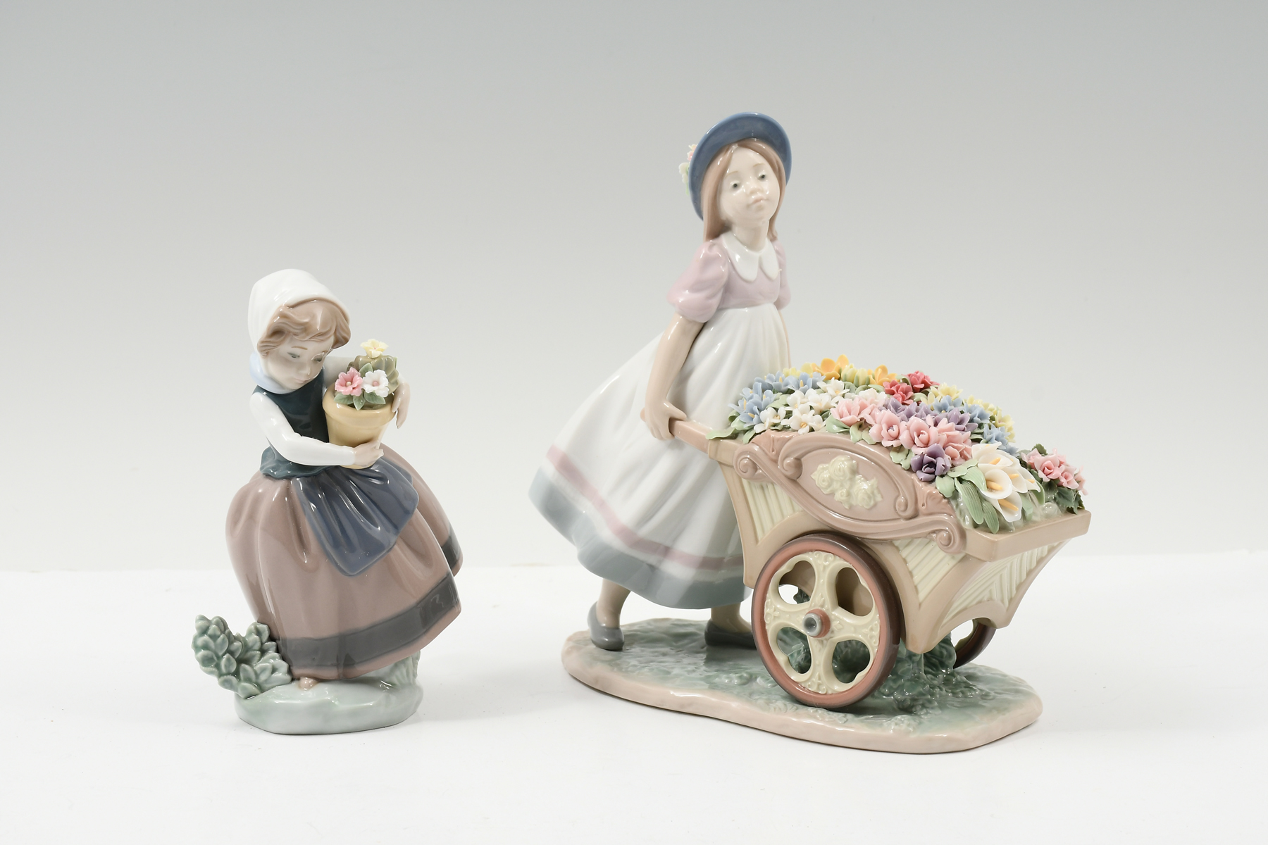 2 PC. LLADRO PORCELAIN FIGURES: