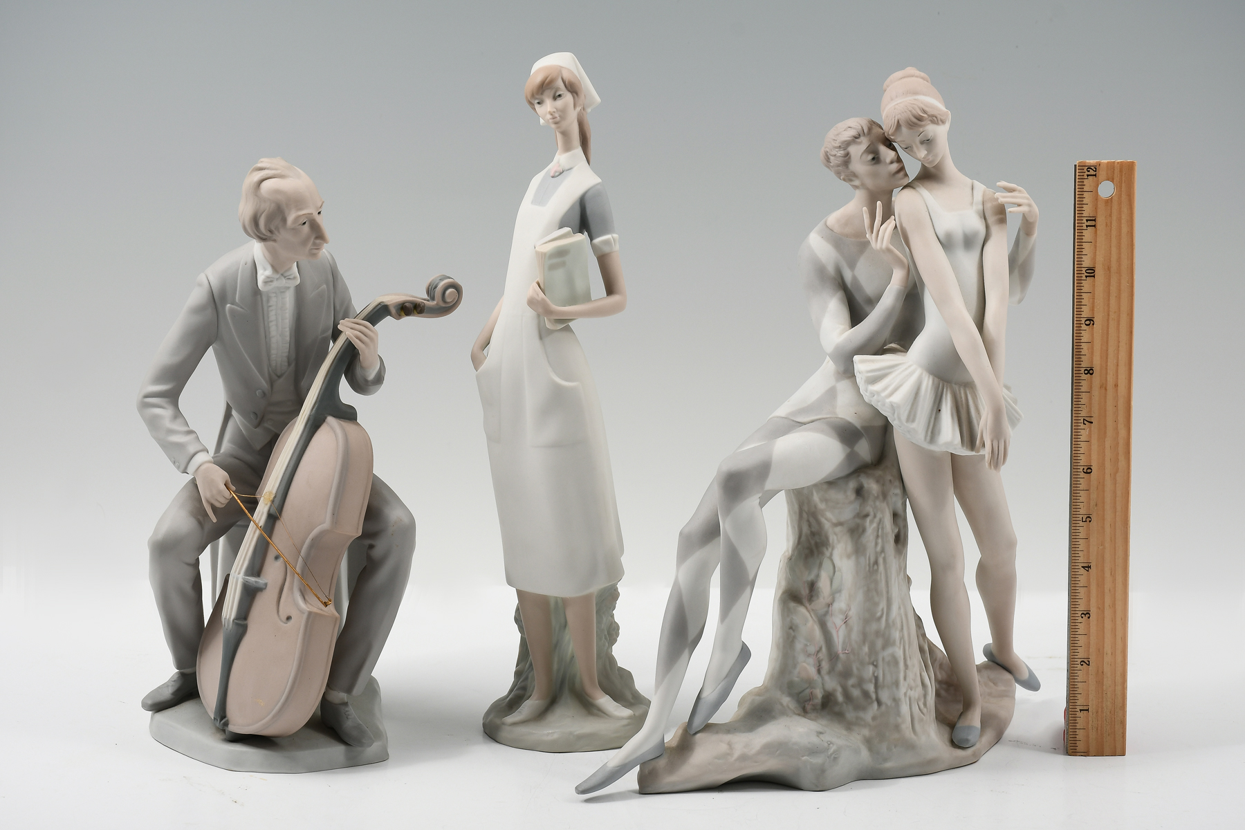 3 PC. LLADRO PORCELAIN FIGURINES: