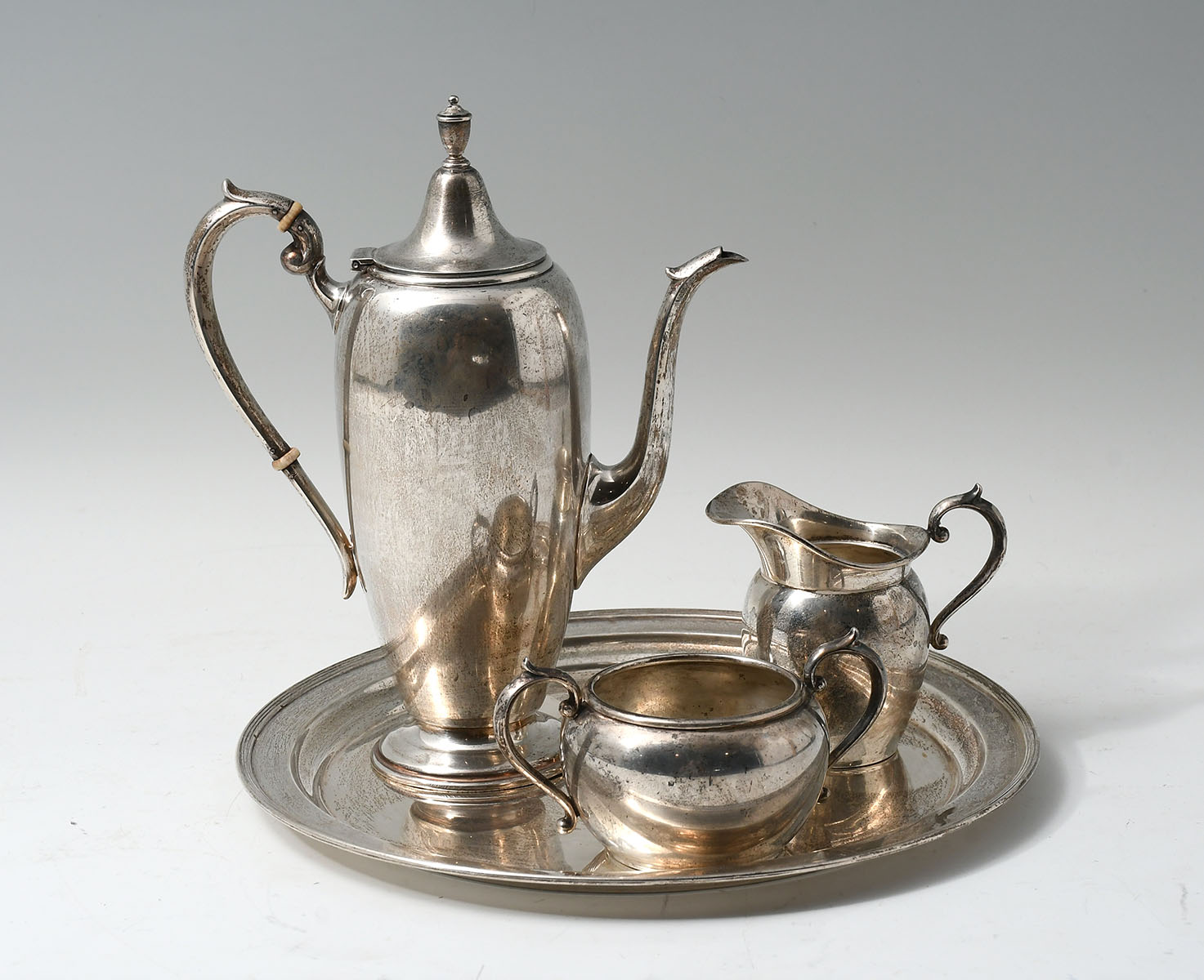 4 PC GORHAM STERLING SILVER TEA 2ece38