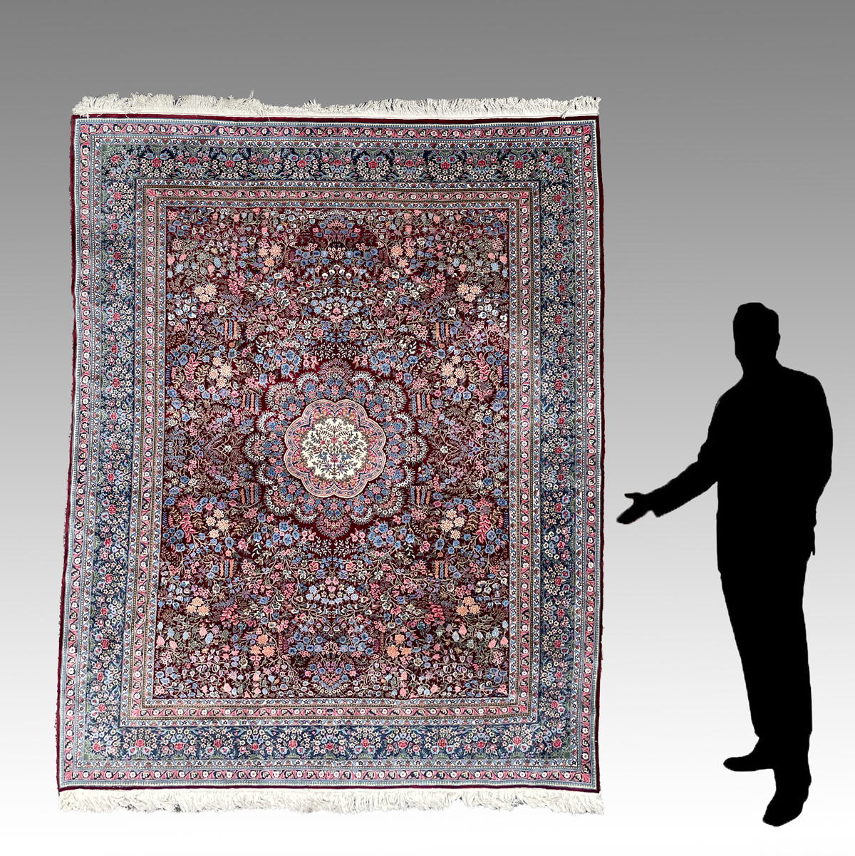 ESTATE ORIENTAL CARPET BLUE & MAROON,