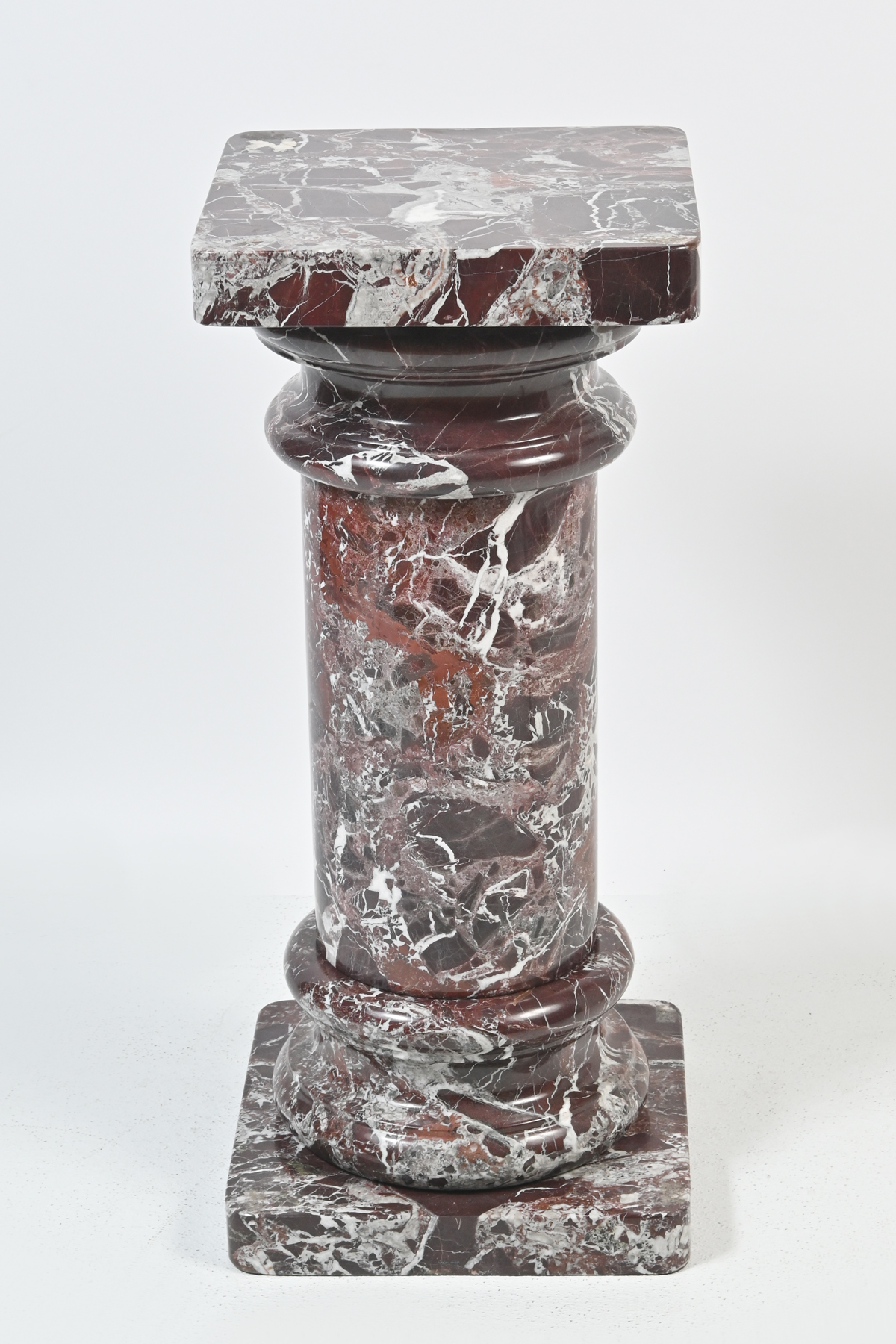 MARBLE PEDESTAL: Striking Italian rosso