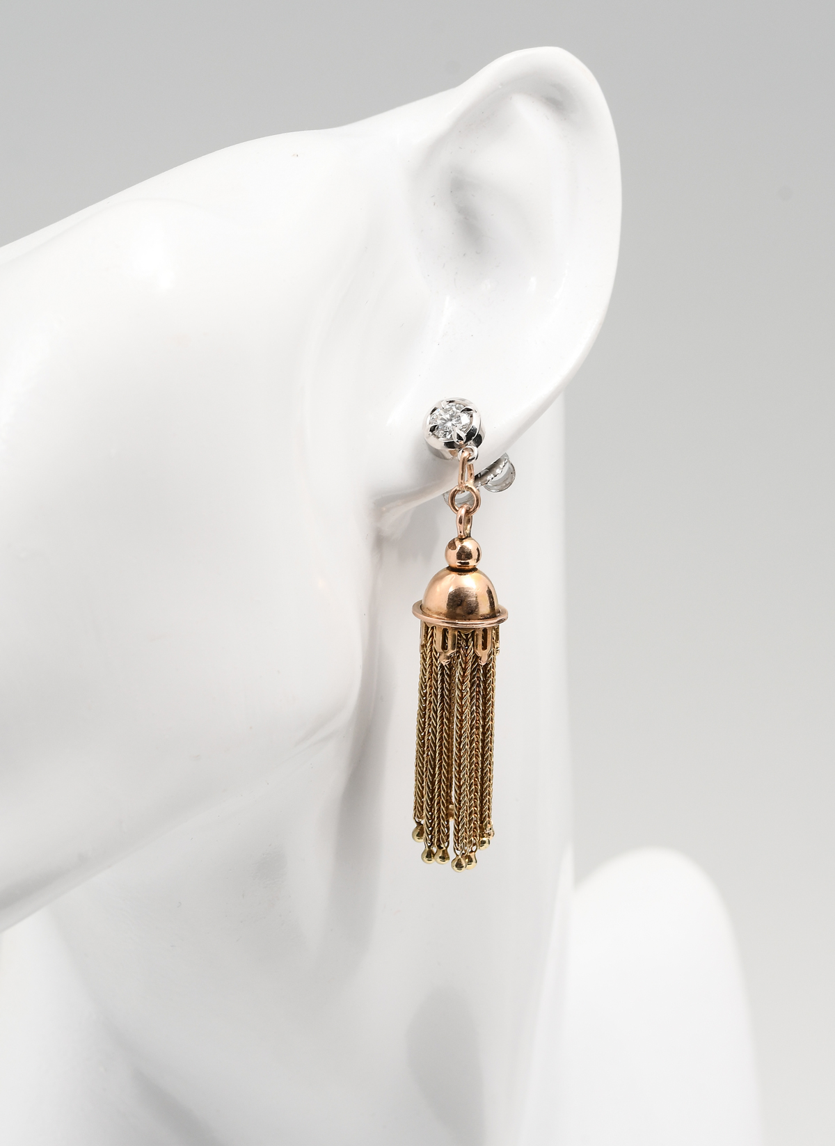 PLATINUM AND14K DIAMOND TASSEL 2ecea7