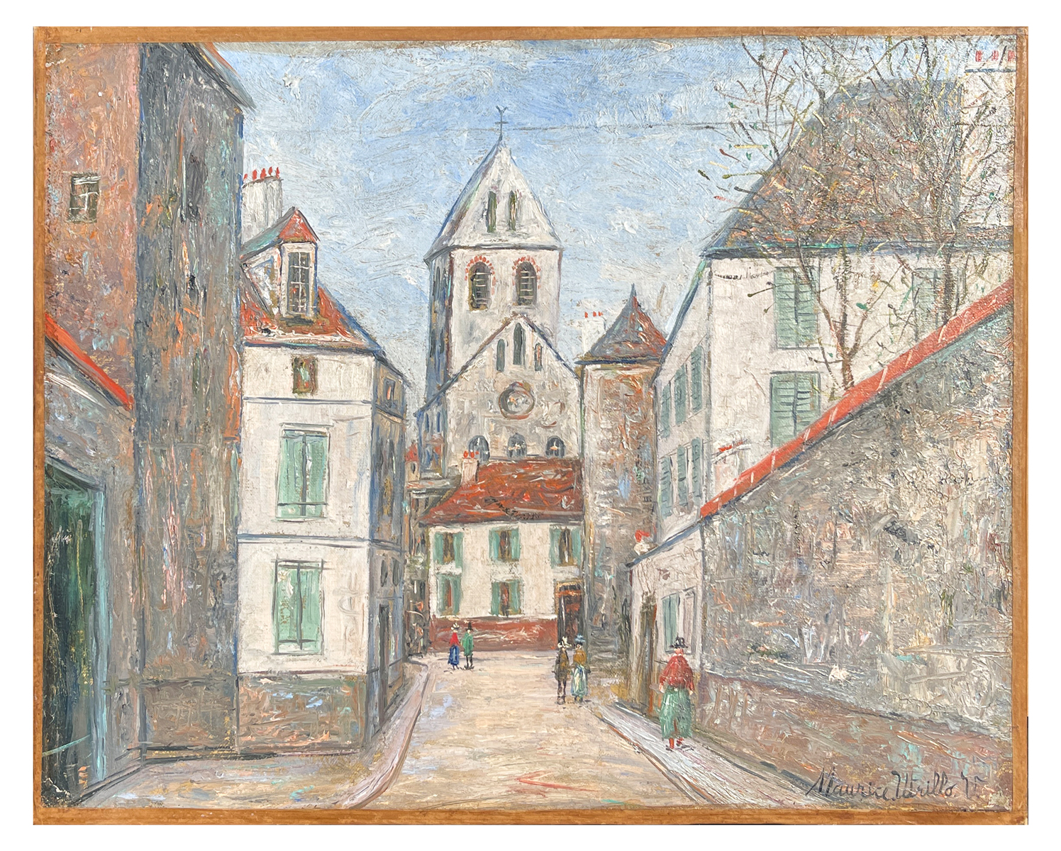 OIL CANVAS PAINTING AFTER UTRILLO  2eced7