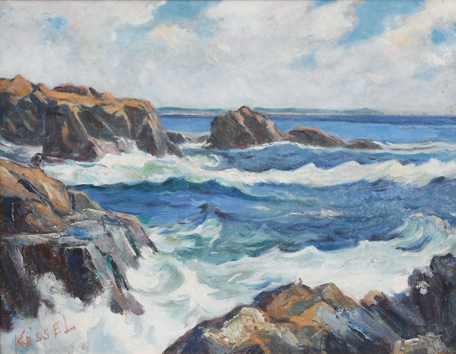 KISSEL COASTAL ROCKS PAINTING: