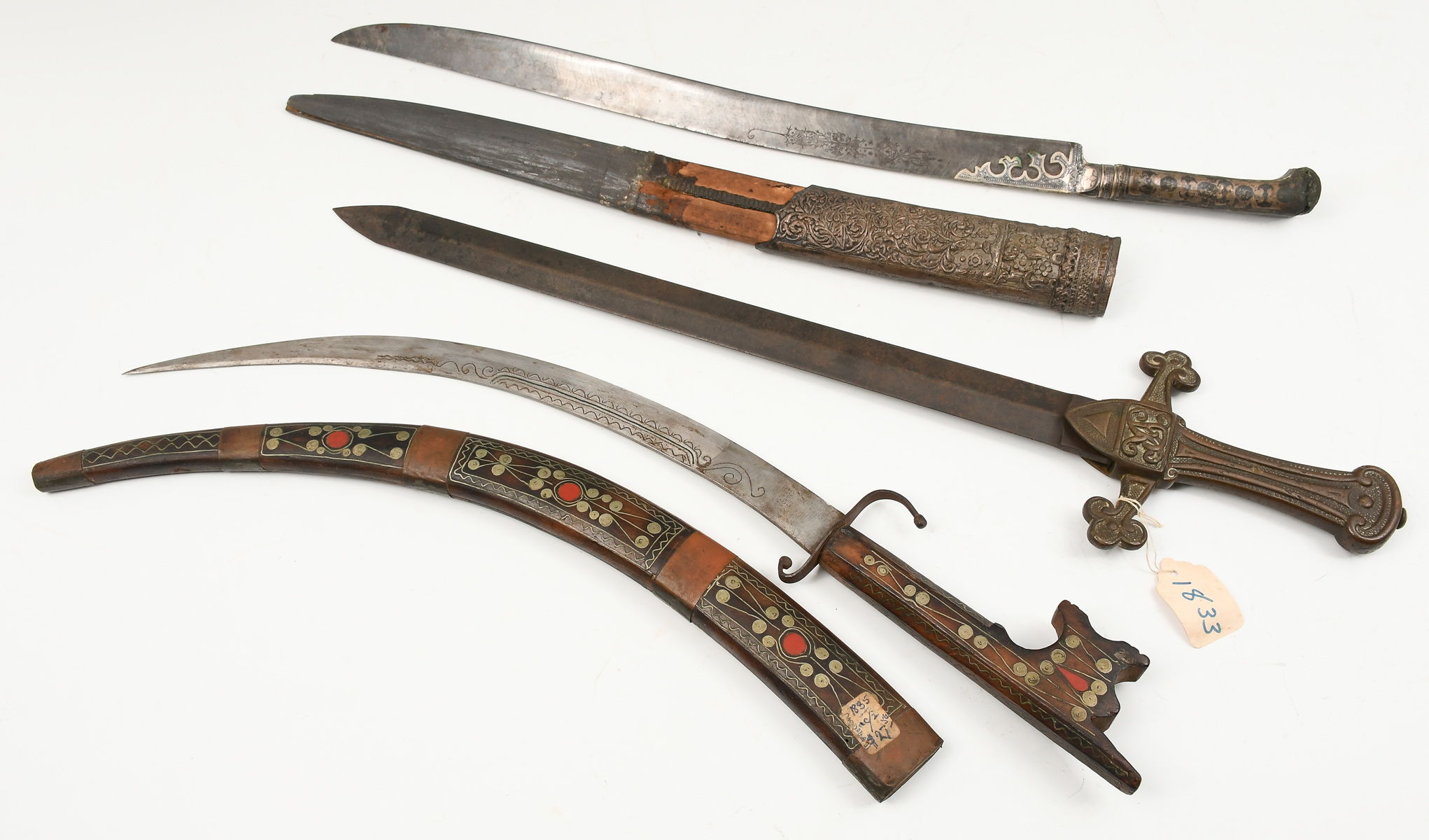 3 PC. 19TH-CENTURY KNIVES / DAGGERS: