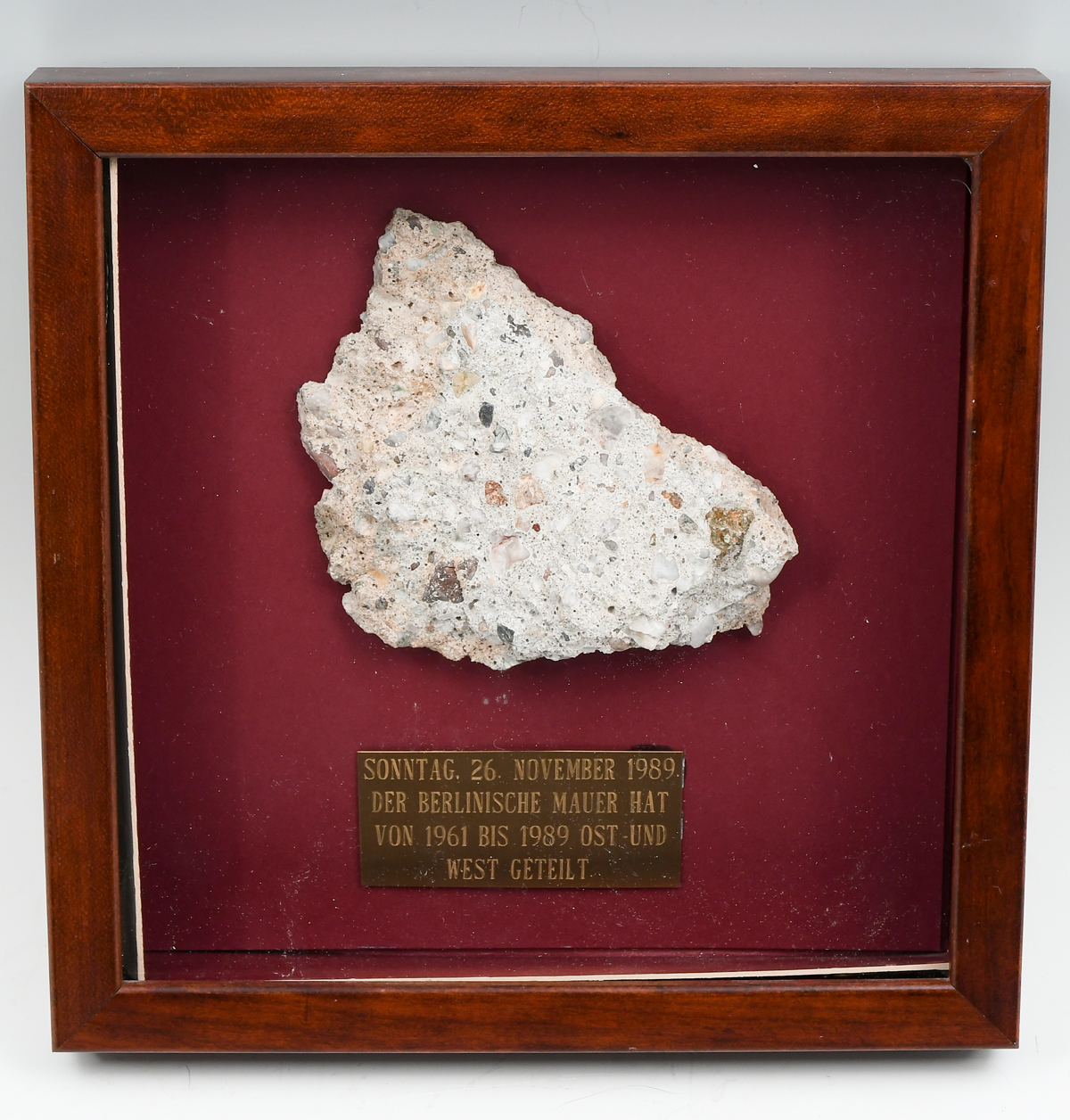 FRAMED CHUNK OF THE BERLIN WALL: