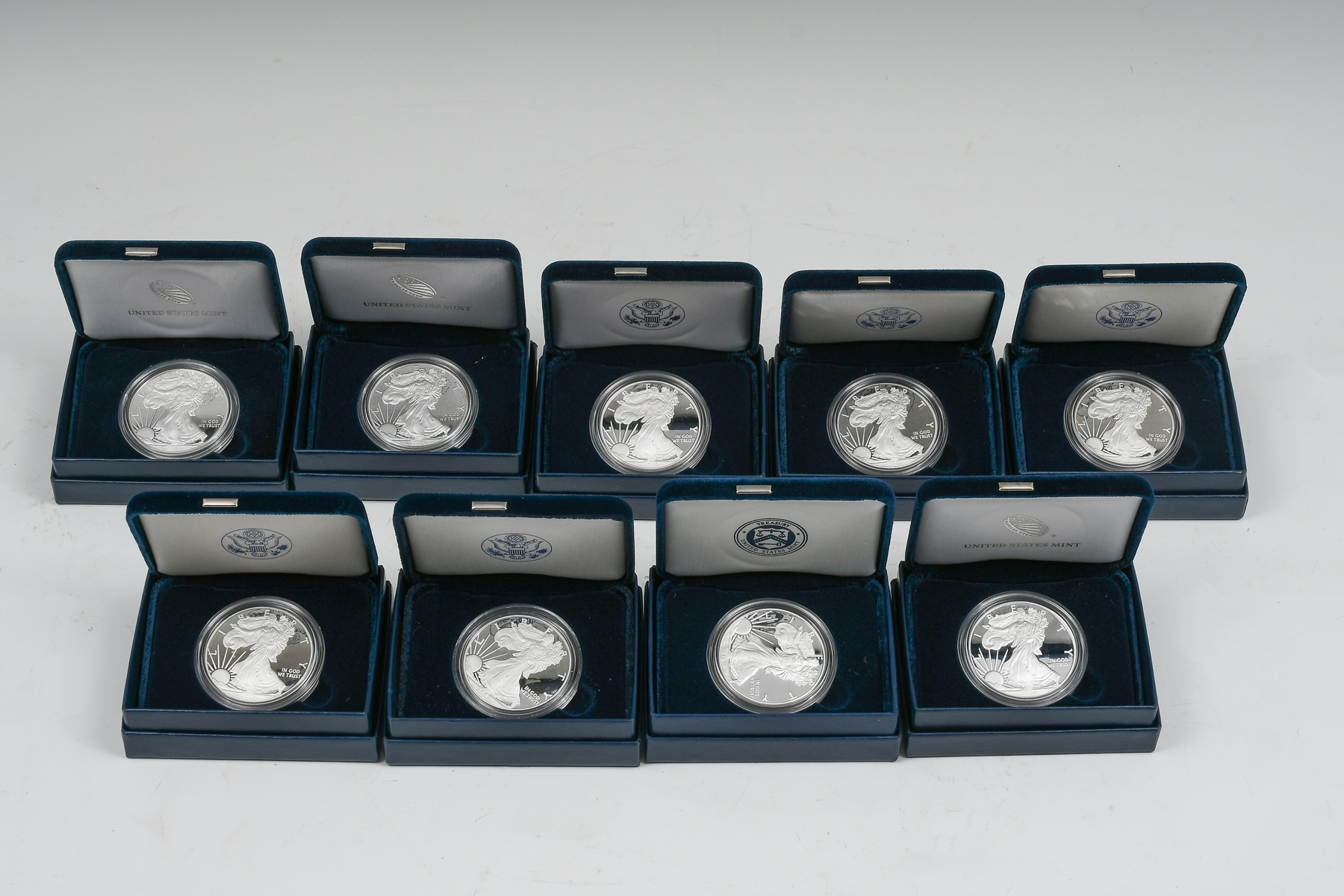 9 PC. SILVER AMERICAN EAGLE PROOF