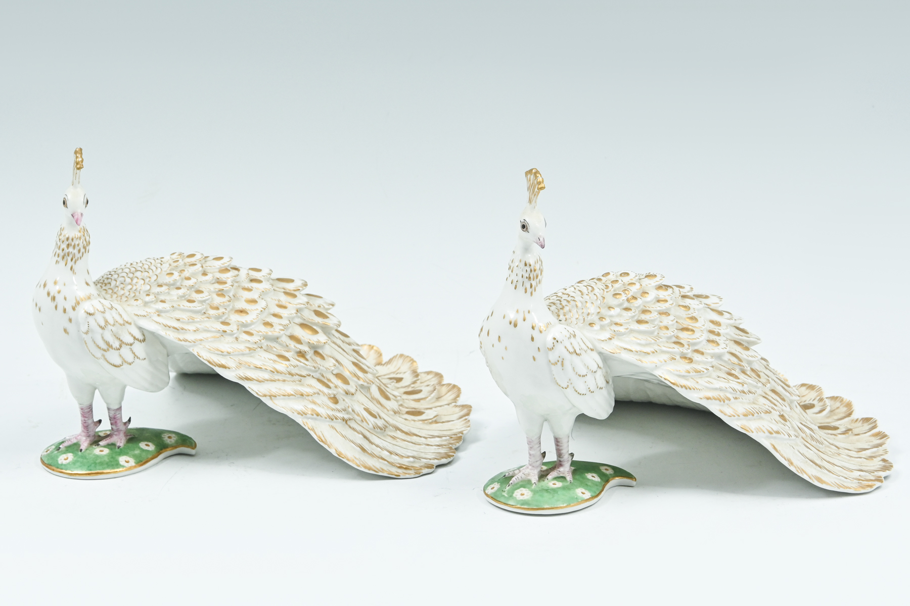 PR NYMPHENBURG PORCELAIN PEACOCKS  2ecfb9