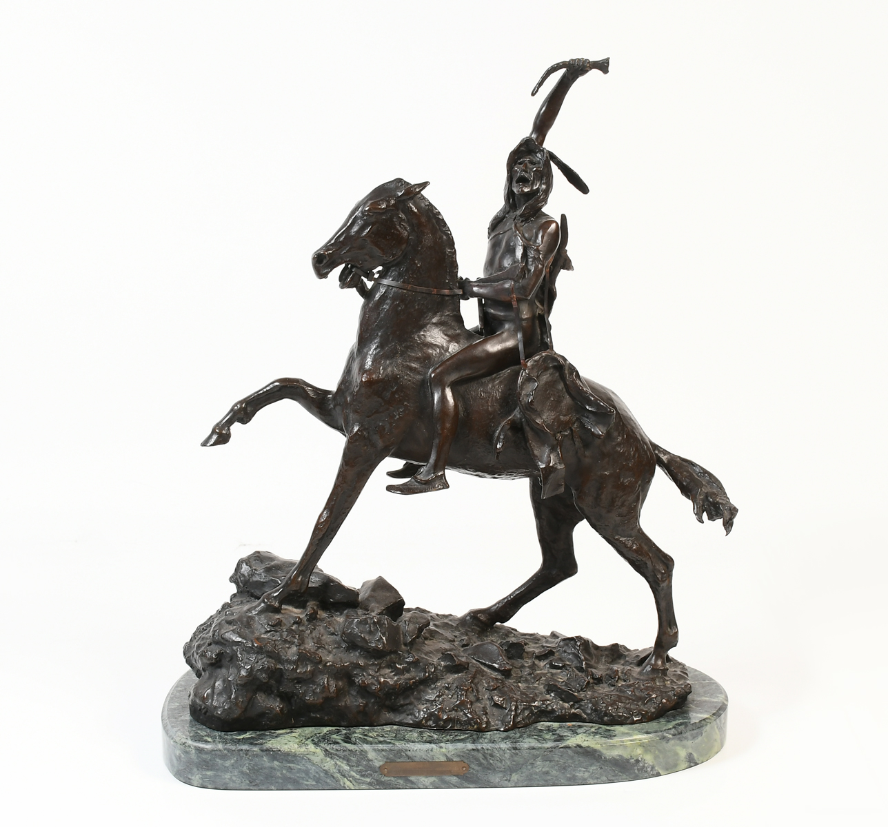 LARGE BRONZE AFTER REMINGTON ''SCALP'':