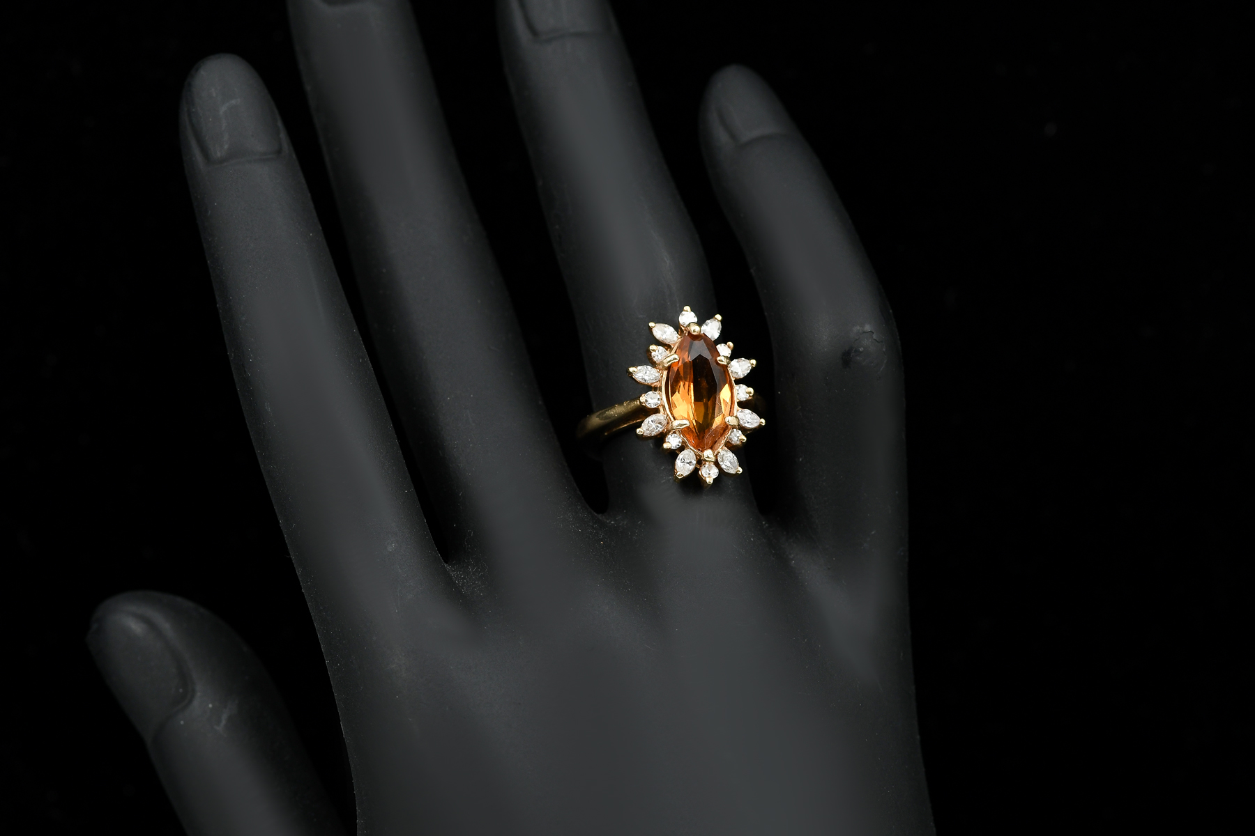 14K YELLOW GOLD AND DIAMOND CITRINE 2ed046