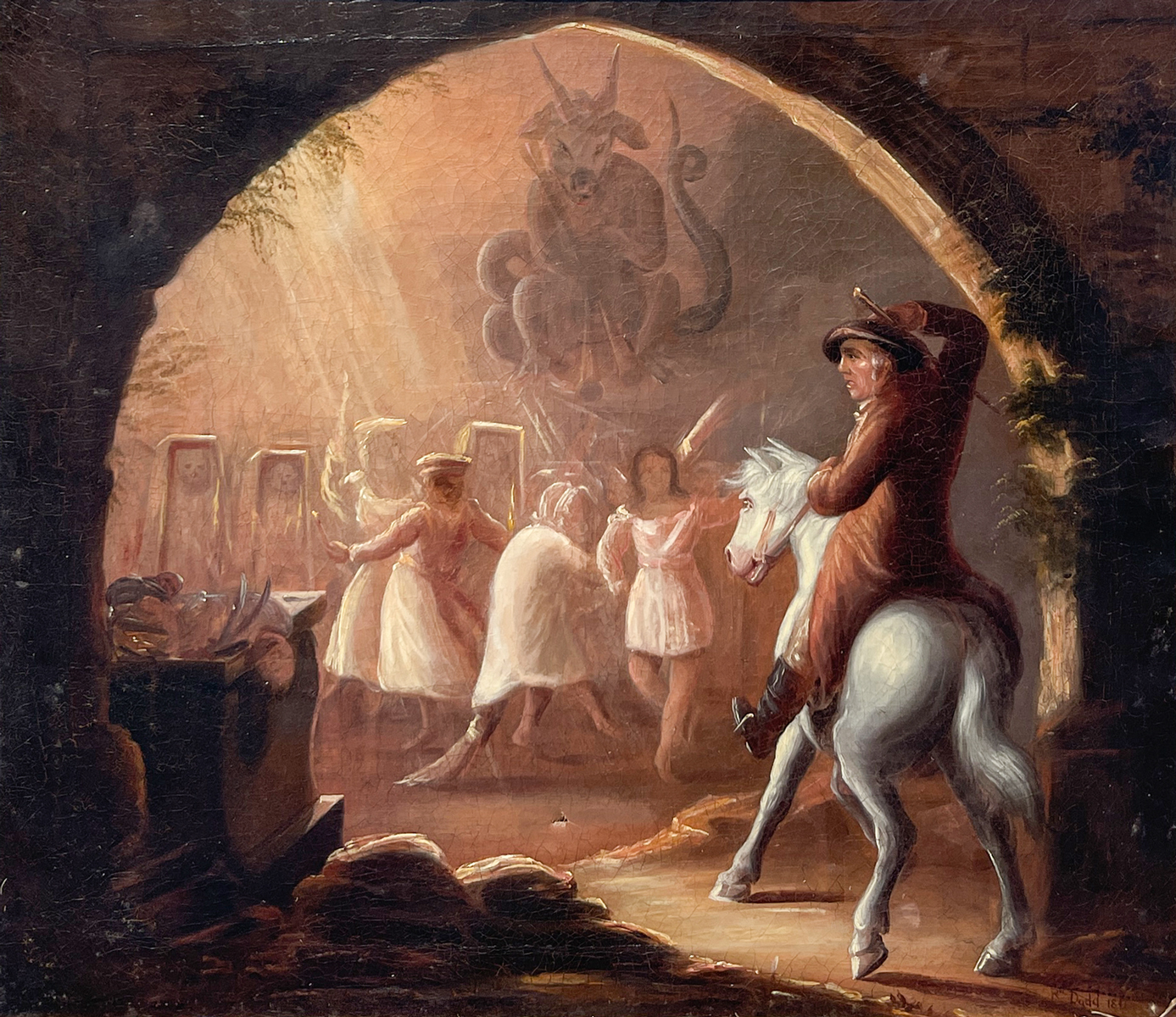 UNUSUAL 19TH-CENTURY PAINTING BY