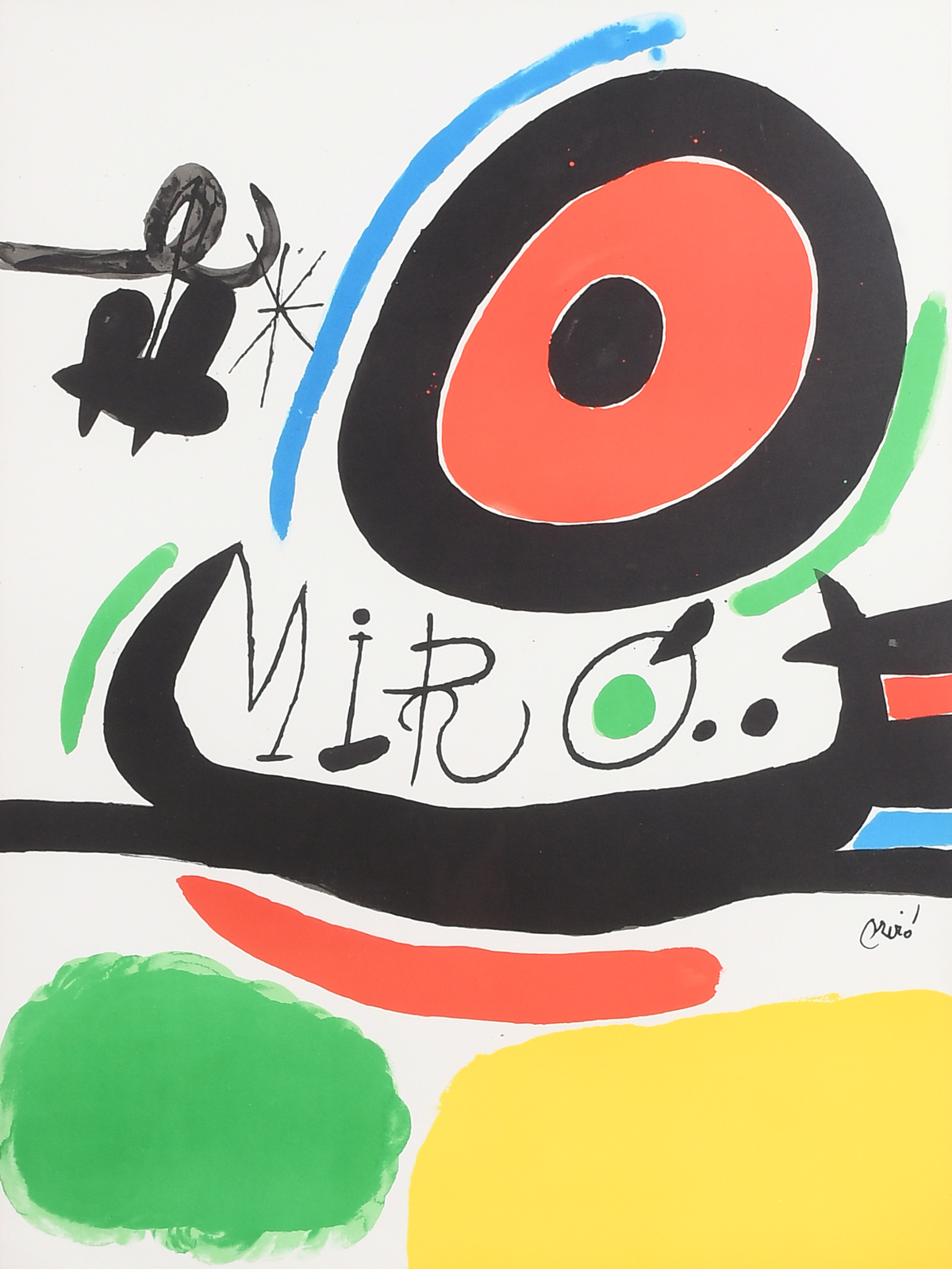 LARGE LITHOGRAPH AFTER JOAN MIRO  2ed0a7
