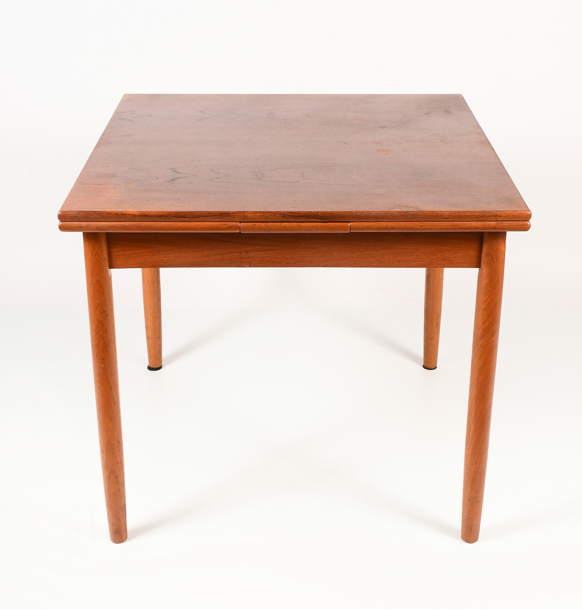 DANISH TEAK PUB TABLE: A square,