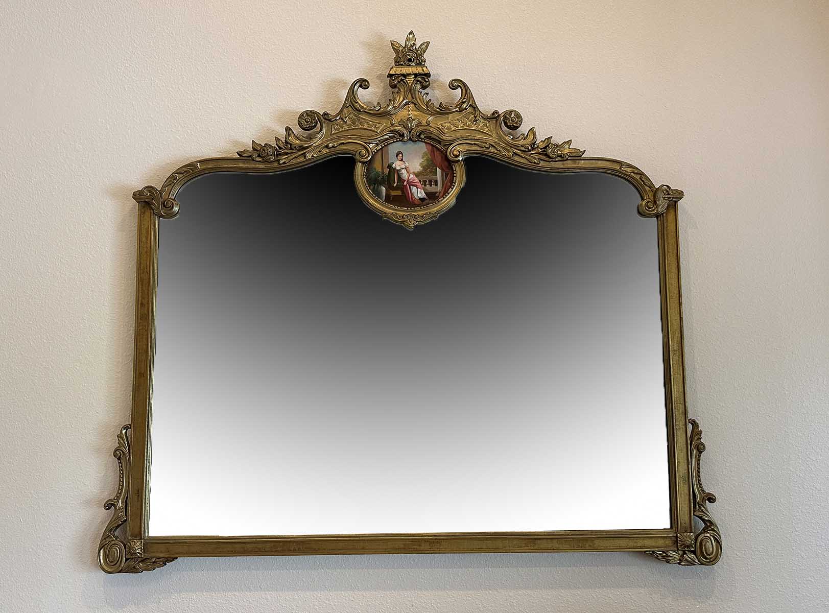 CARVED ITALIAN PARLOR MIRROR W/