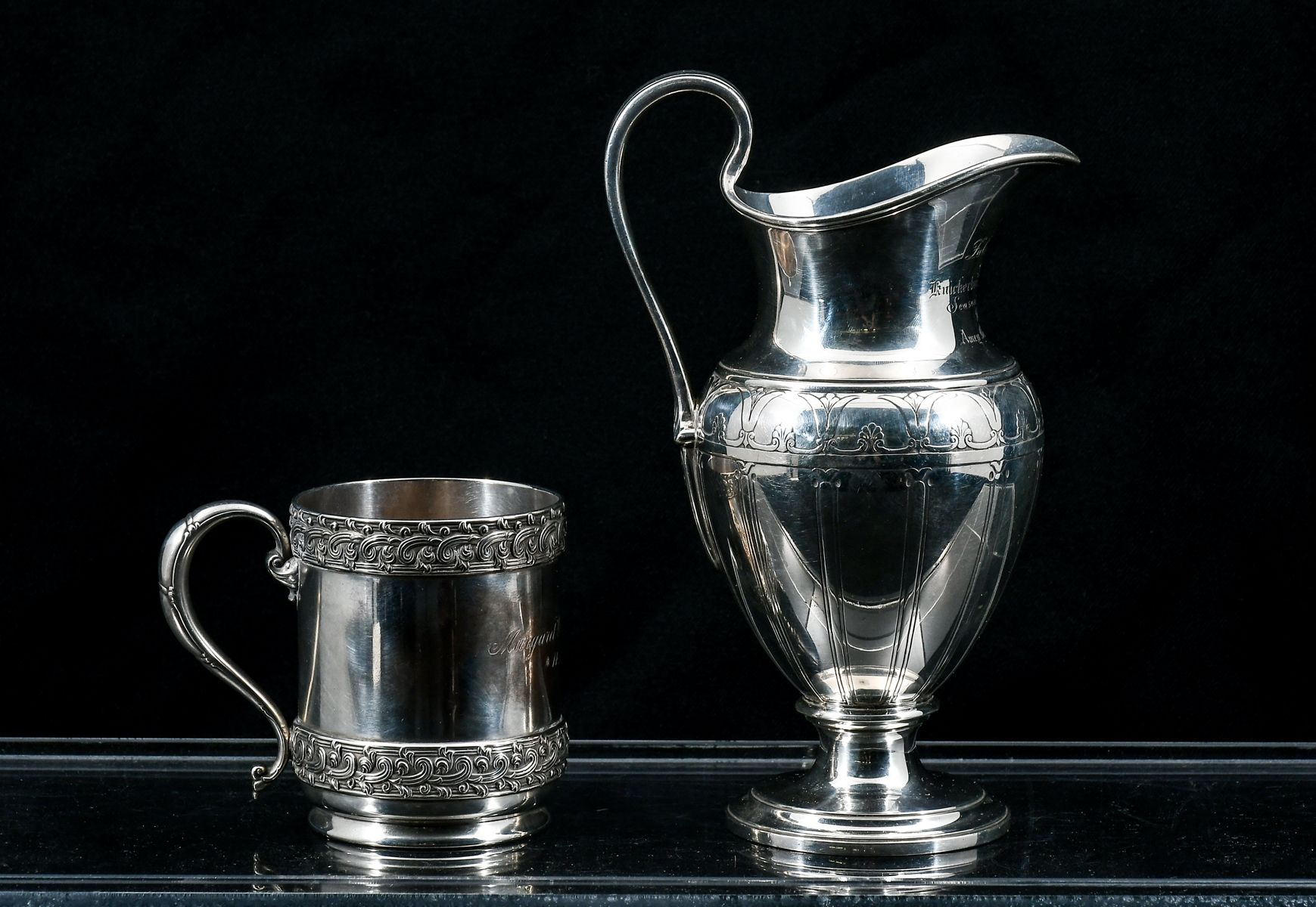 2 PC TIFFANY CO STERLING PITCHER 2ed1e5