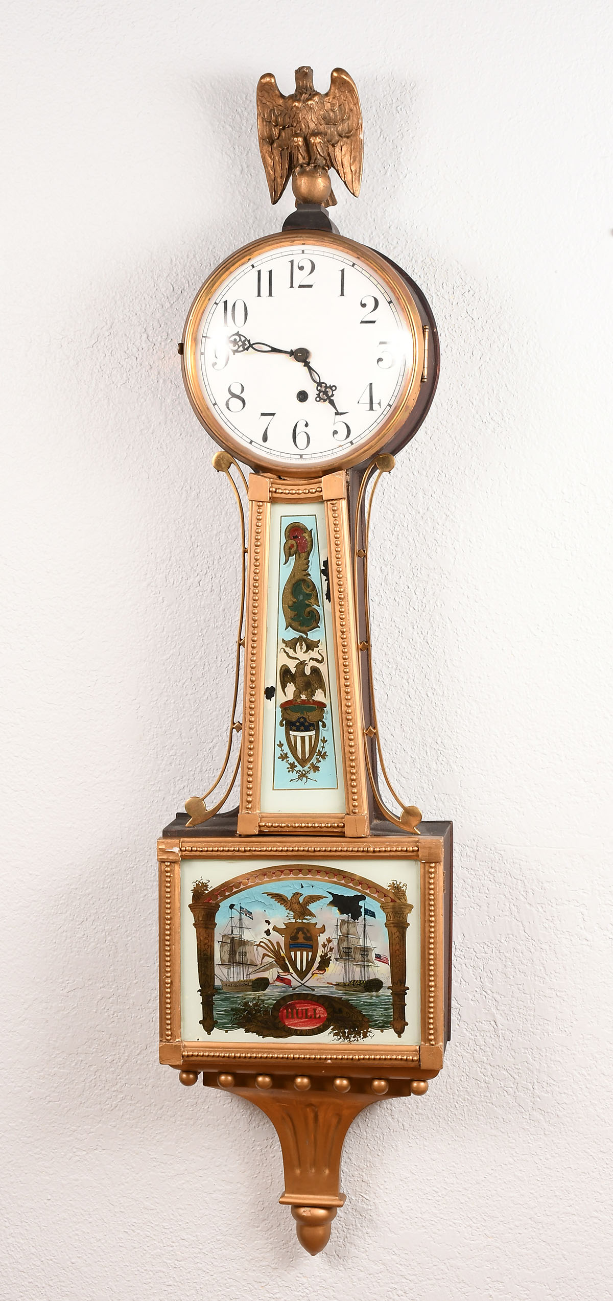 WATERBURY WILLARD NO. 3 HULL BANJO CLOCK: