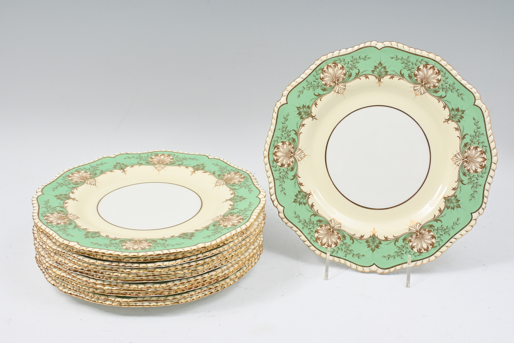 12 ROYAL WORCESTER DINNER PLATES: