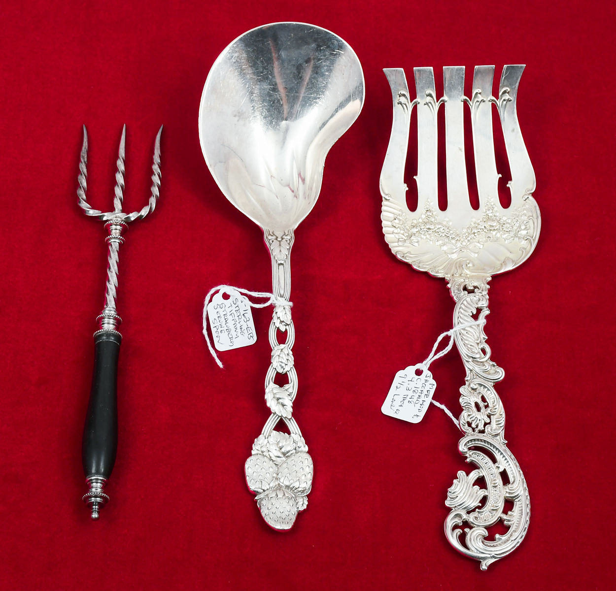 3 PC STERLING SPOON SERVER  2ed30a