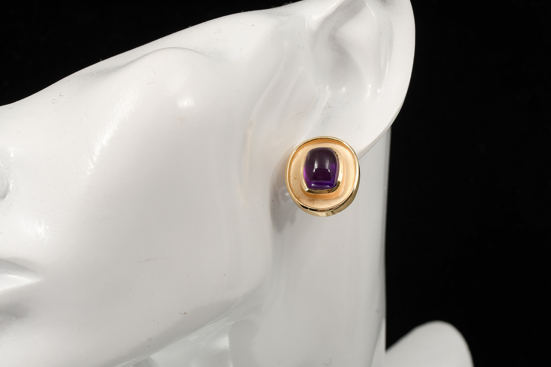 14K AMETHYST EARRINGS 14K yellow 2ed368