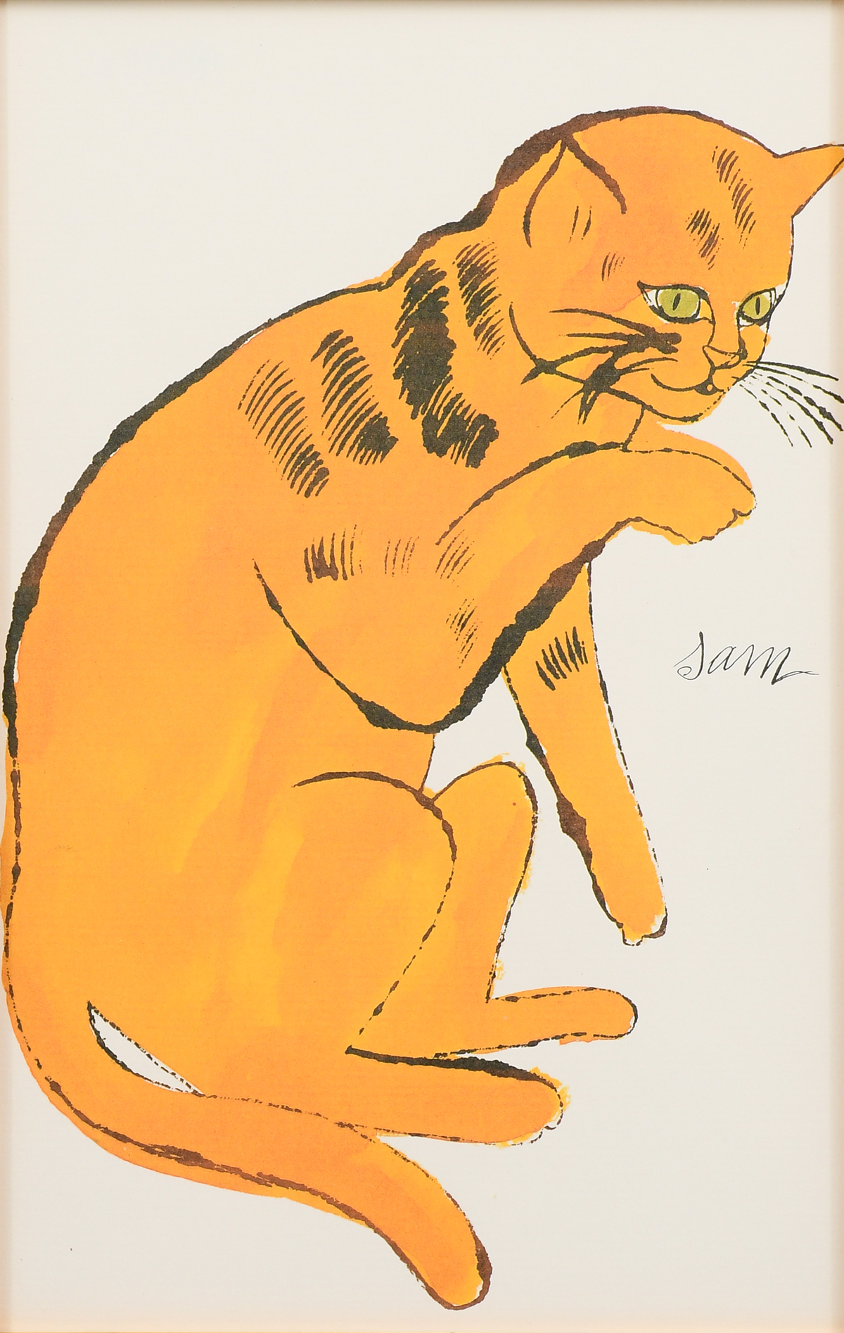 ANDY WARHOL CAT LITHOGRAPH ''SAM'':