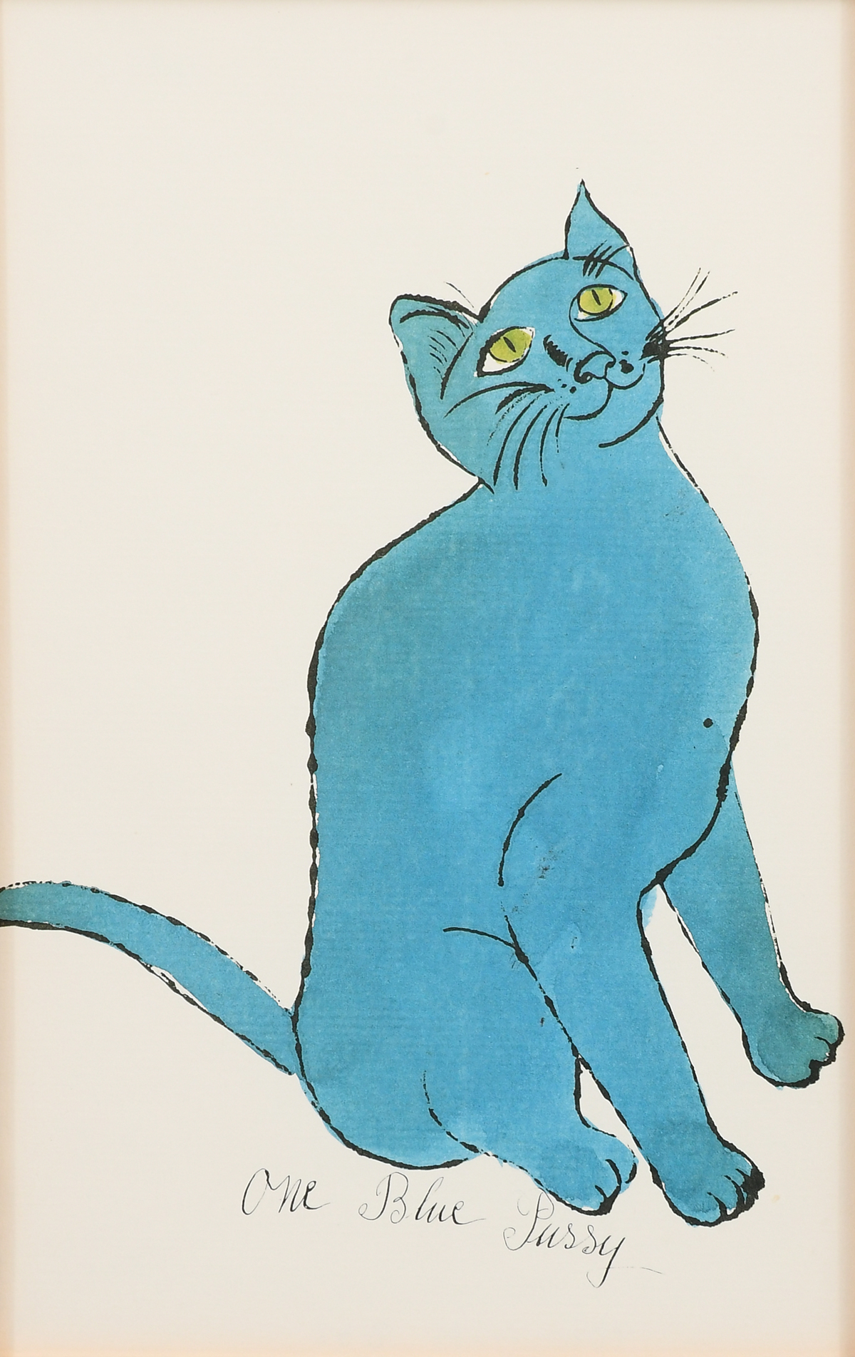ANDY WARHOL LITHOGRAPH ''ONE BLUE