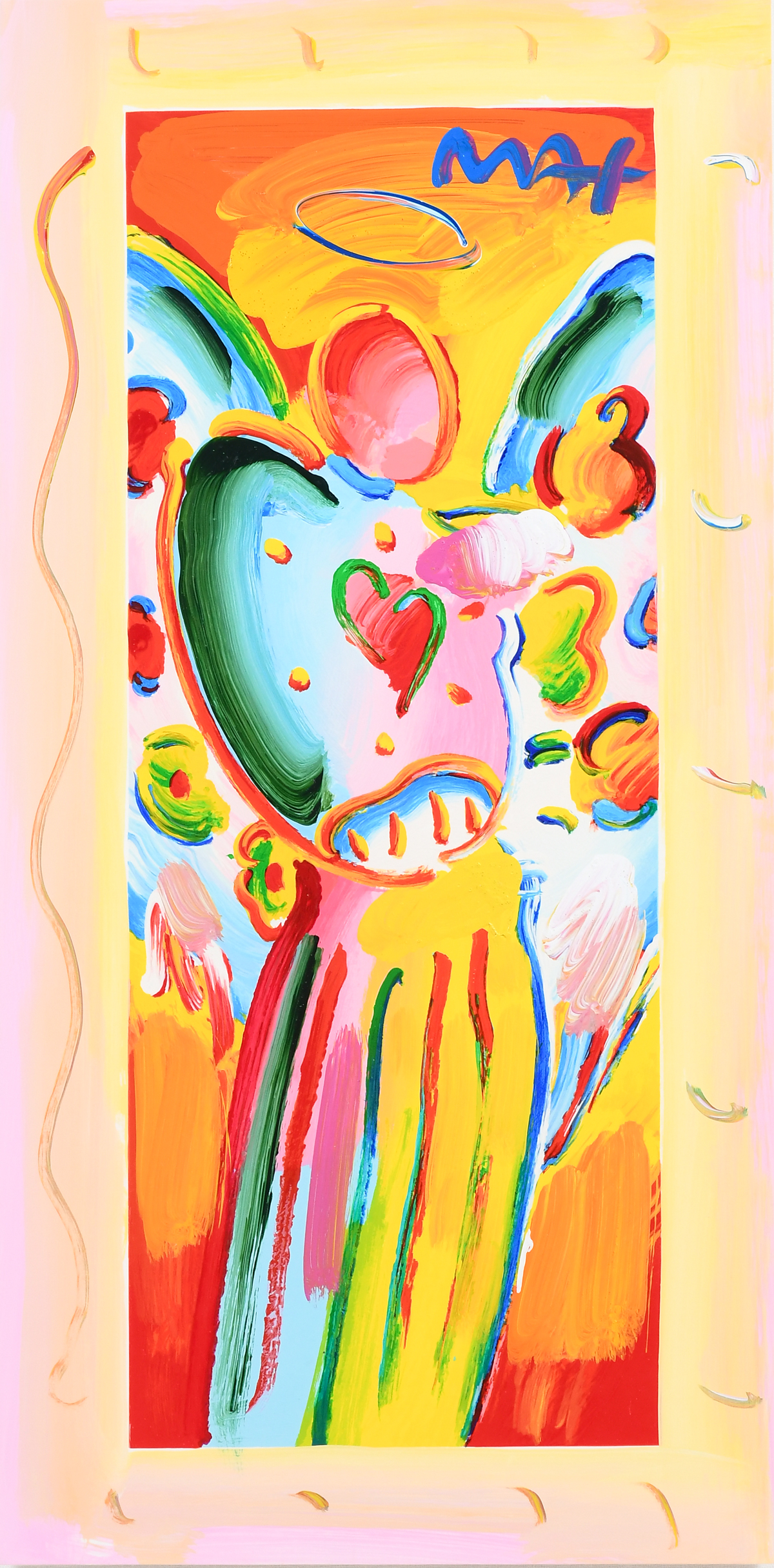 PETER MAX ''ANGEL WITH HEART''