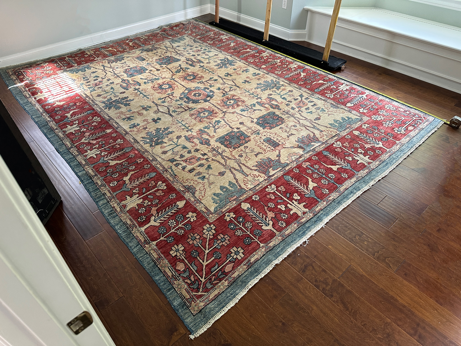 ESTATE ORIENTAL CARPET CREME RED 2ed421