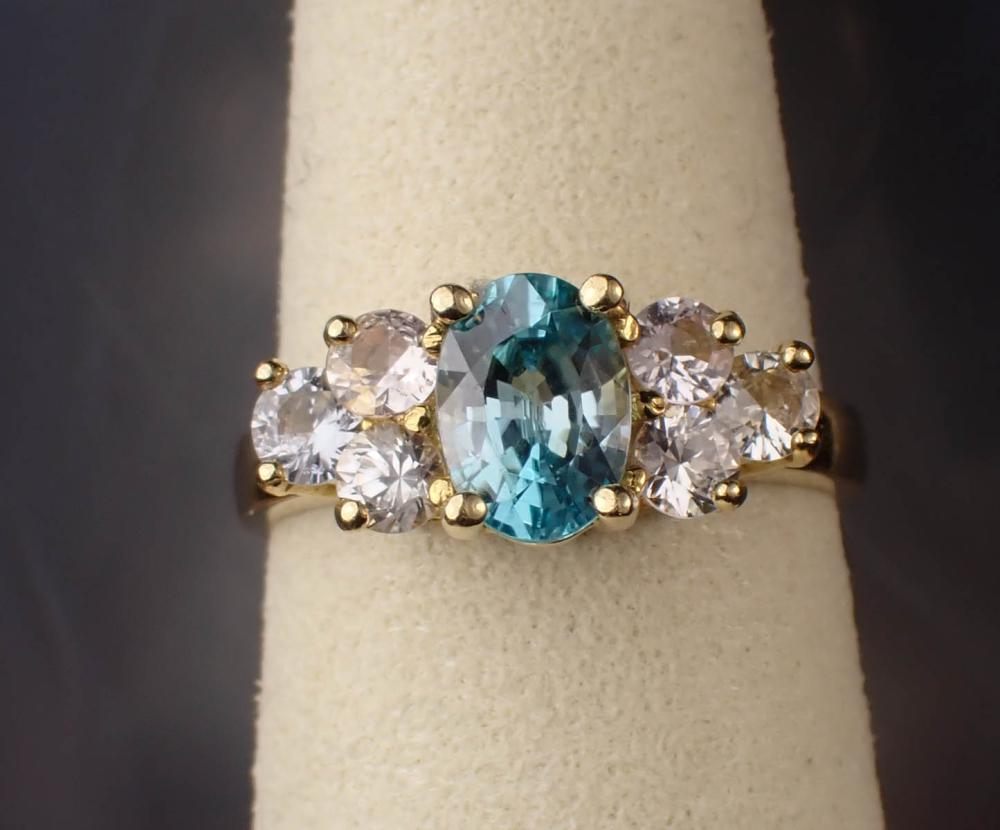 BLUE ZIRCON AND FOURTEEN KARAT 2ed523