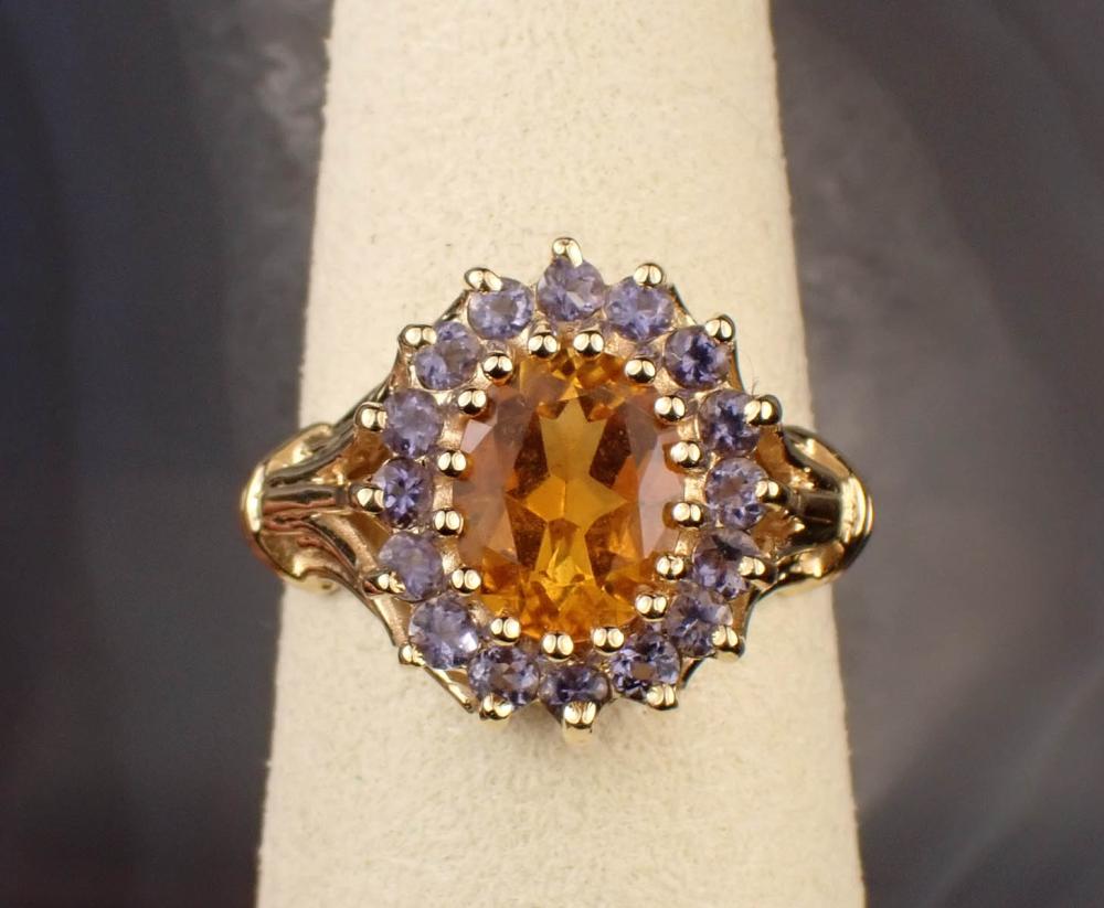 CITRINE, TANZANITE AND FOURTEEN