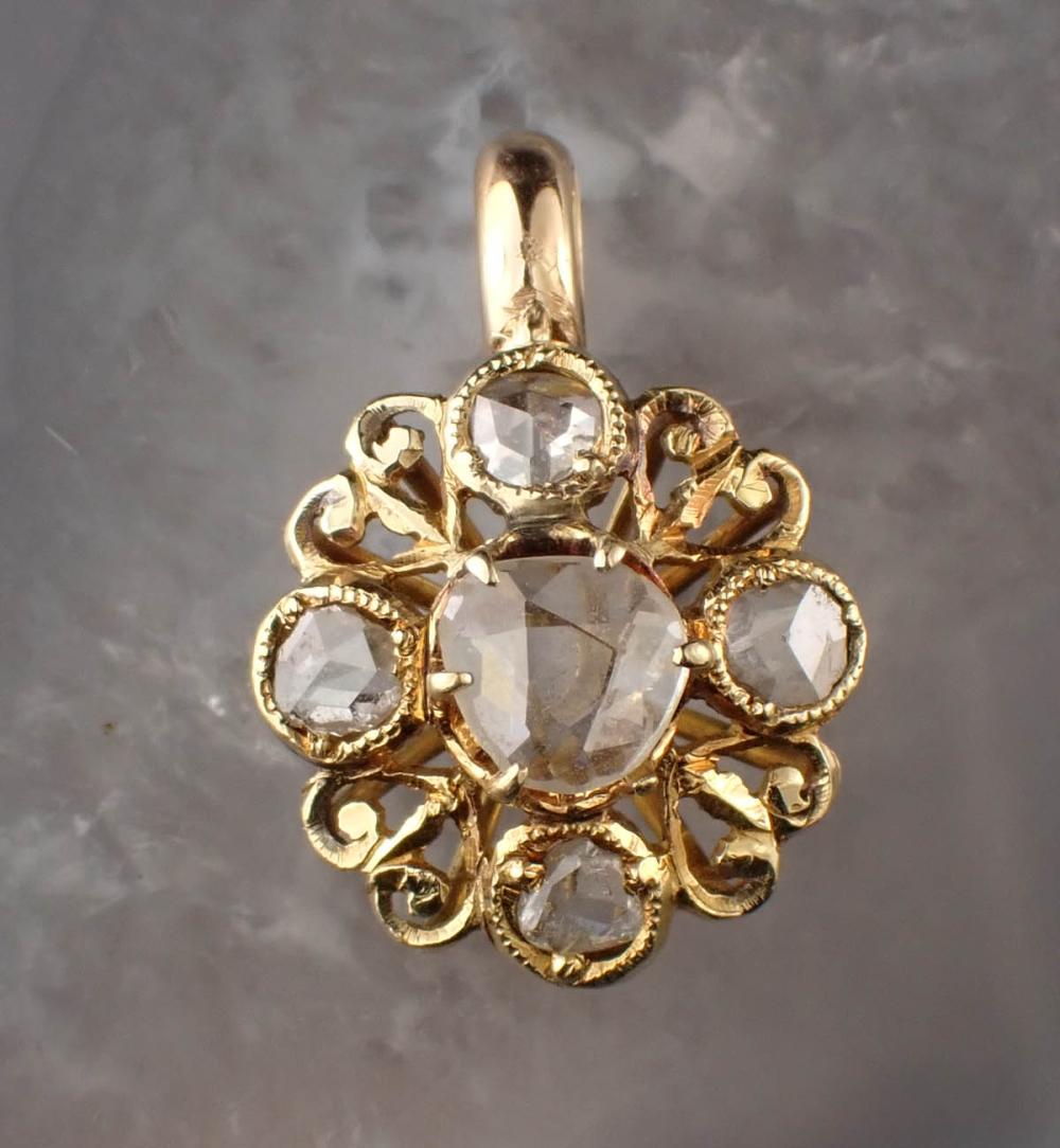 ANTIQUE DIAMOND AND FOURTEEN KARAT 2ed5c8