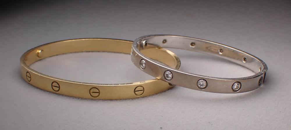 TWO VINTAGE CARTIER LOVE BRACELETSTWO 2ed5db