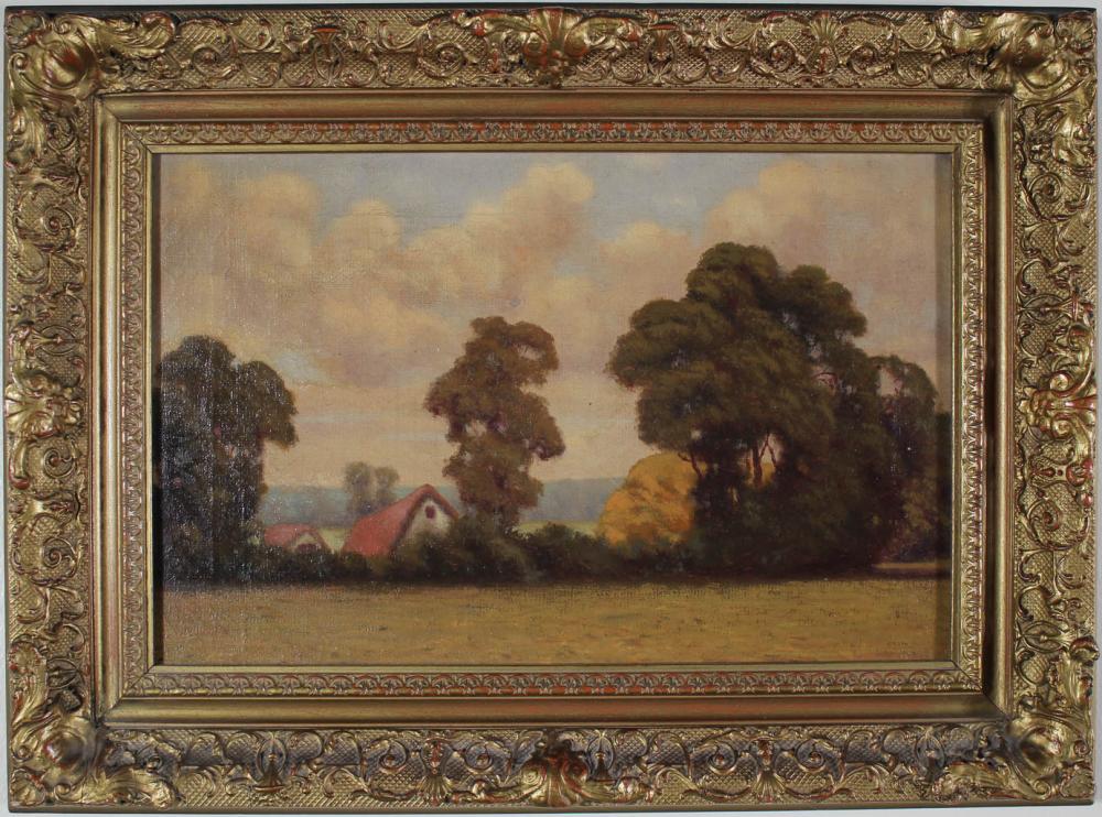 OIL ON CANVAS FARMLAND LANDSCAPEOIL 2ed61d