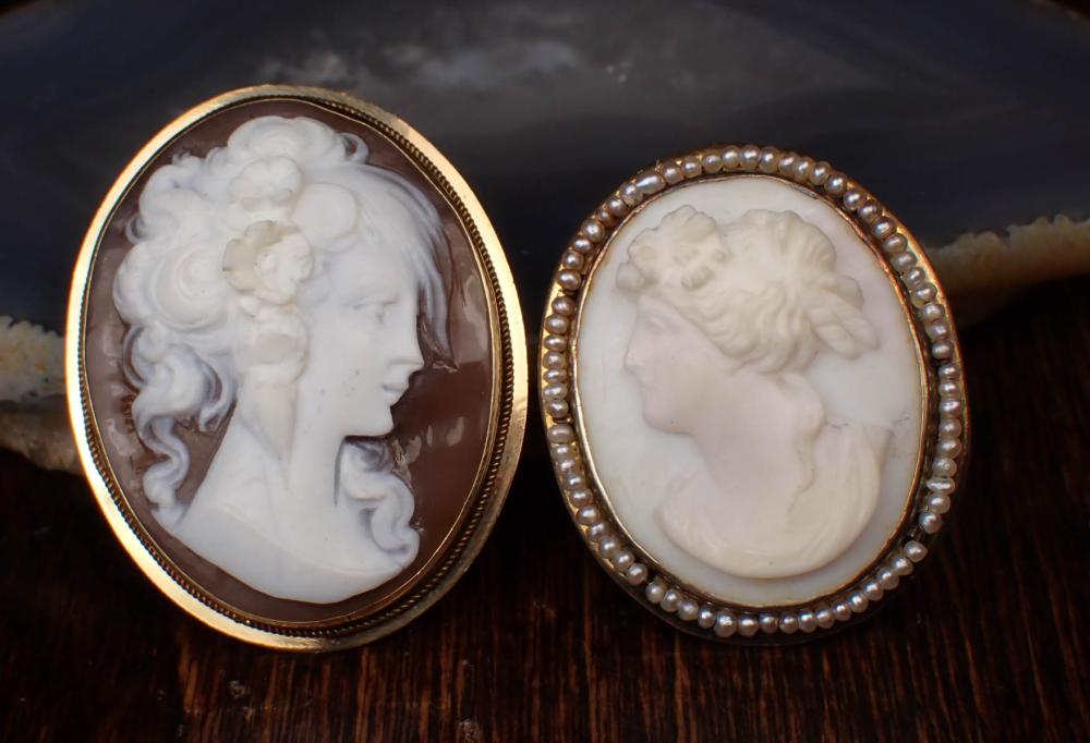 TWO ARTICLES OF CAMEO JEWELRYTWO 2ed62f