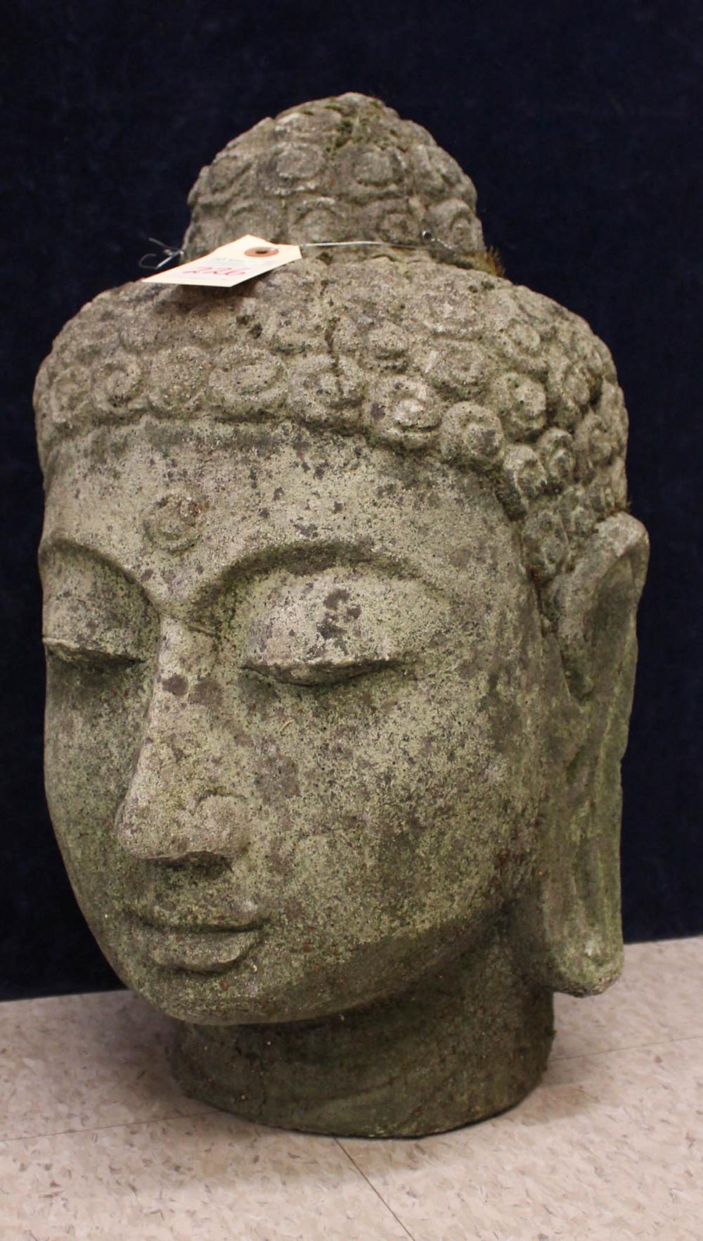 VINTAGE CAST CONCRETE GARDEN BUDDHA