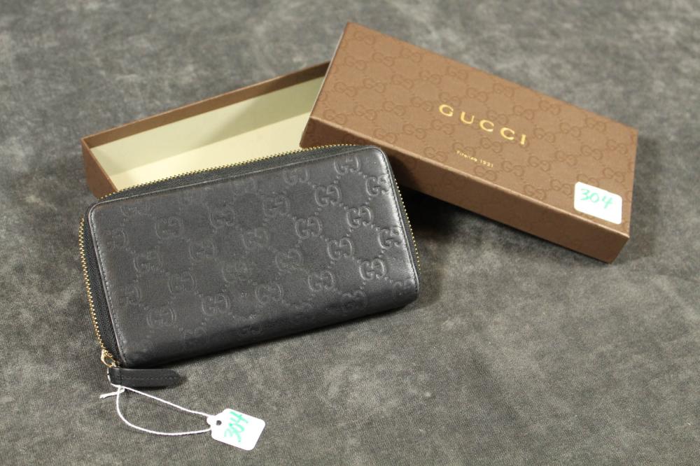 GUCCI BLACK LEATHER WALLET IN ORIGINAL 2ed747