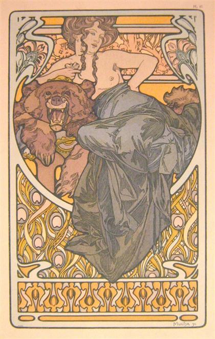 1 piece.  Chromolithograph. Mucha,