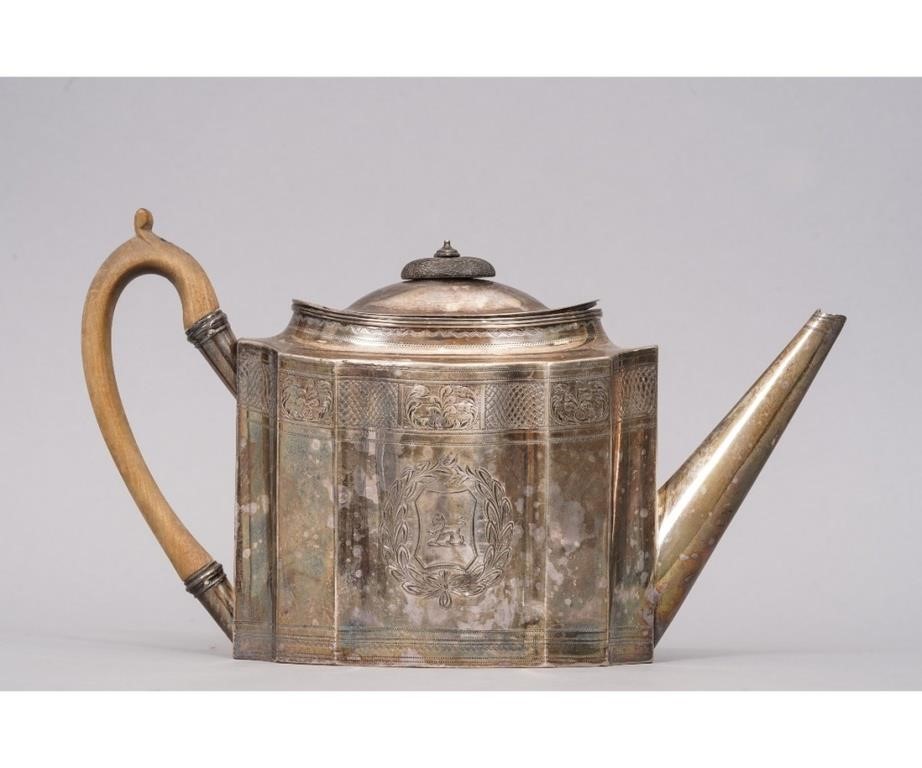 George III silver teapot probably