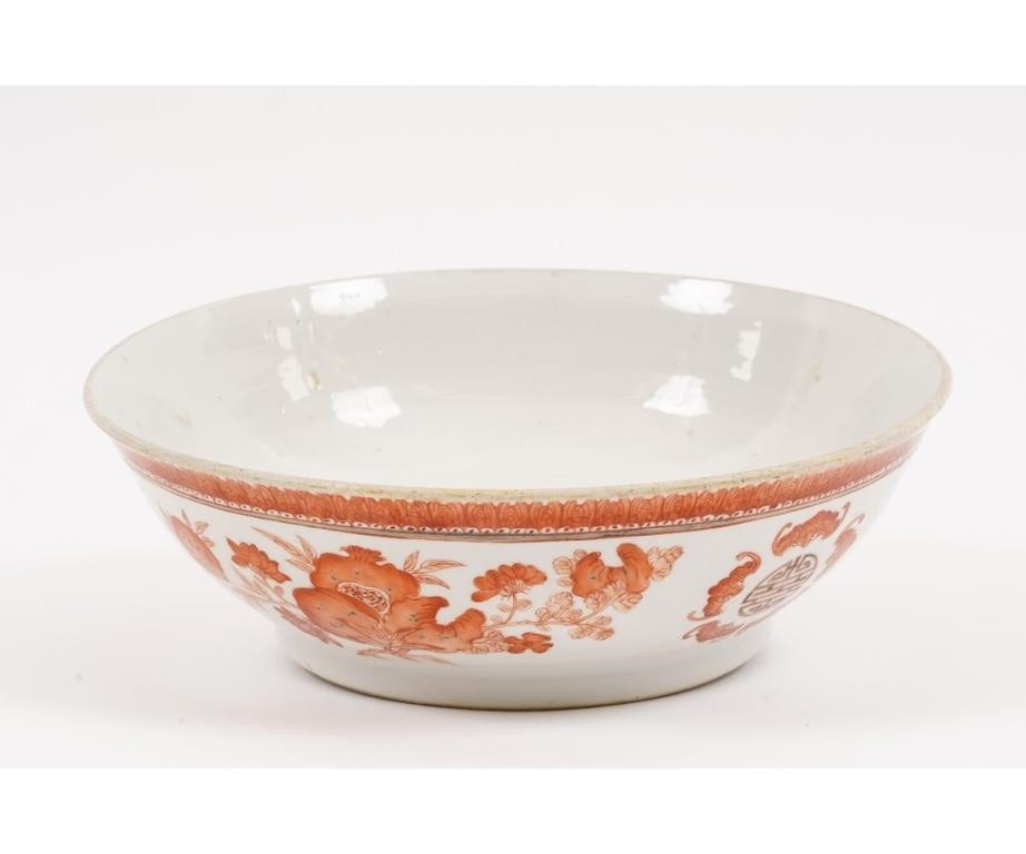 Chinese porcelain punch bowl, 19th