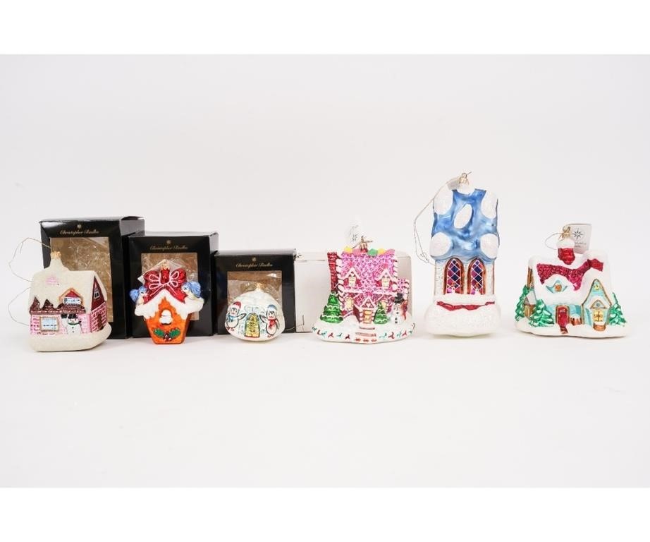 Six Christopher Radko ornaments to include