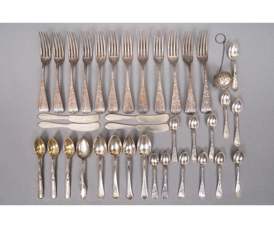 Sterling silver flatware, various patterns