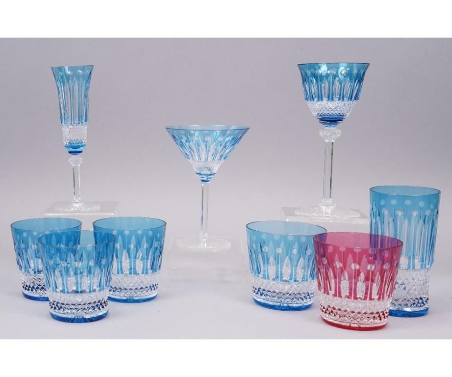 St. Louis, France crystal colored glassware