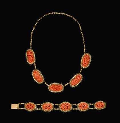 Carved red coral and seed pearl 4abf4