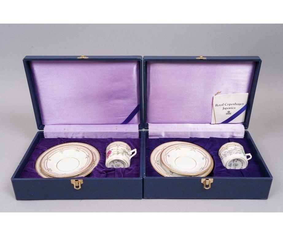 Two Royal Copenhagen Japonica boxed