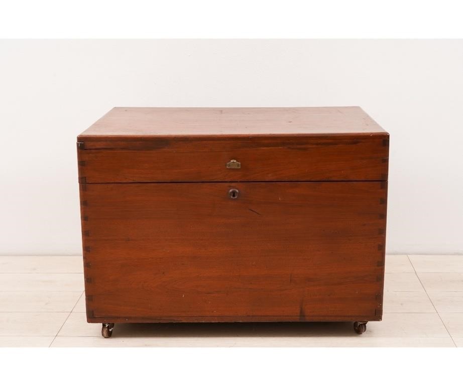 Mahogany storage chest, circa 1890,