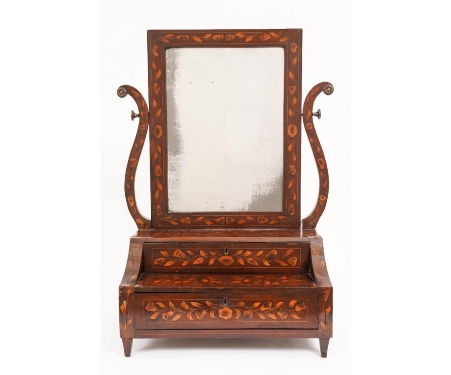 Dutch Marquetry inlaid shaving stand,